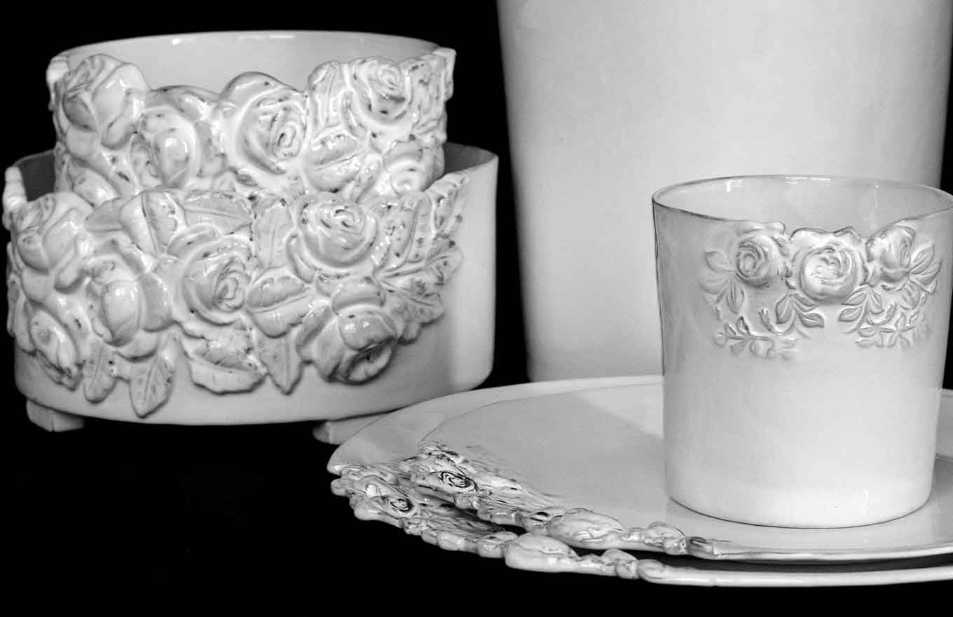 Rose ceramic collection | French handmade earthenware tableware