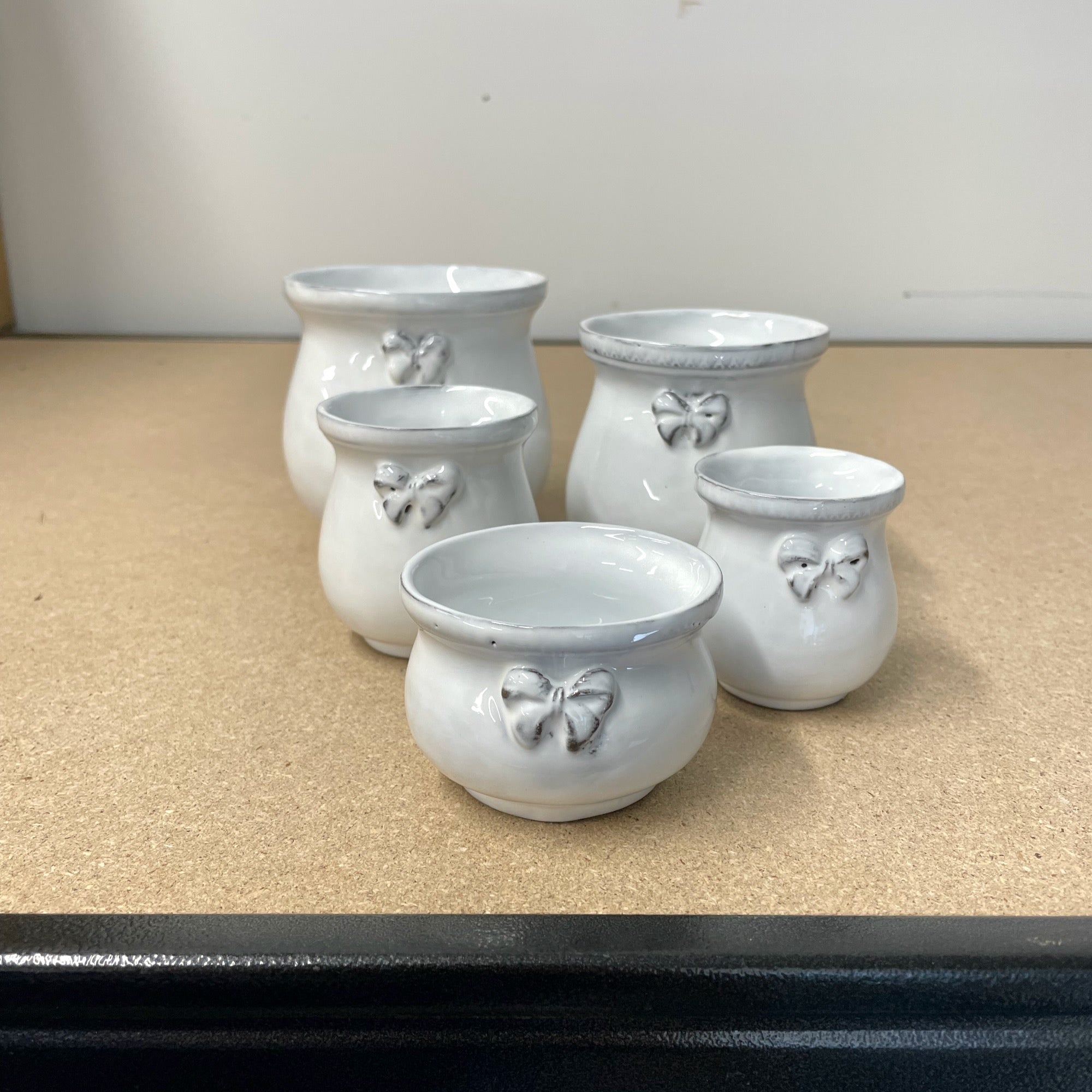 5 x Marie Antoinette jars-XL (⌀8 H8,5) / L (⌀7 H7,5) / M (⌀5,5 H6) / S (⌀4,5 H5,5) / XS (⌀6,5 H4,5)-CARRON-Paris