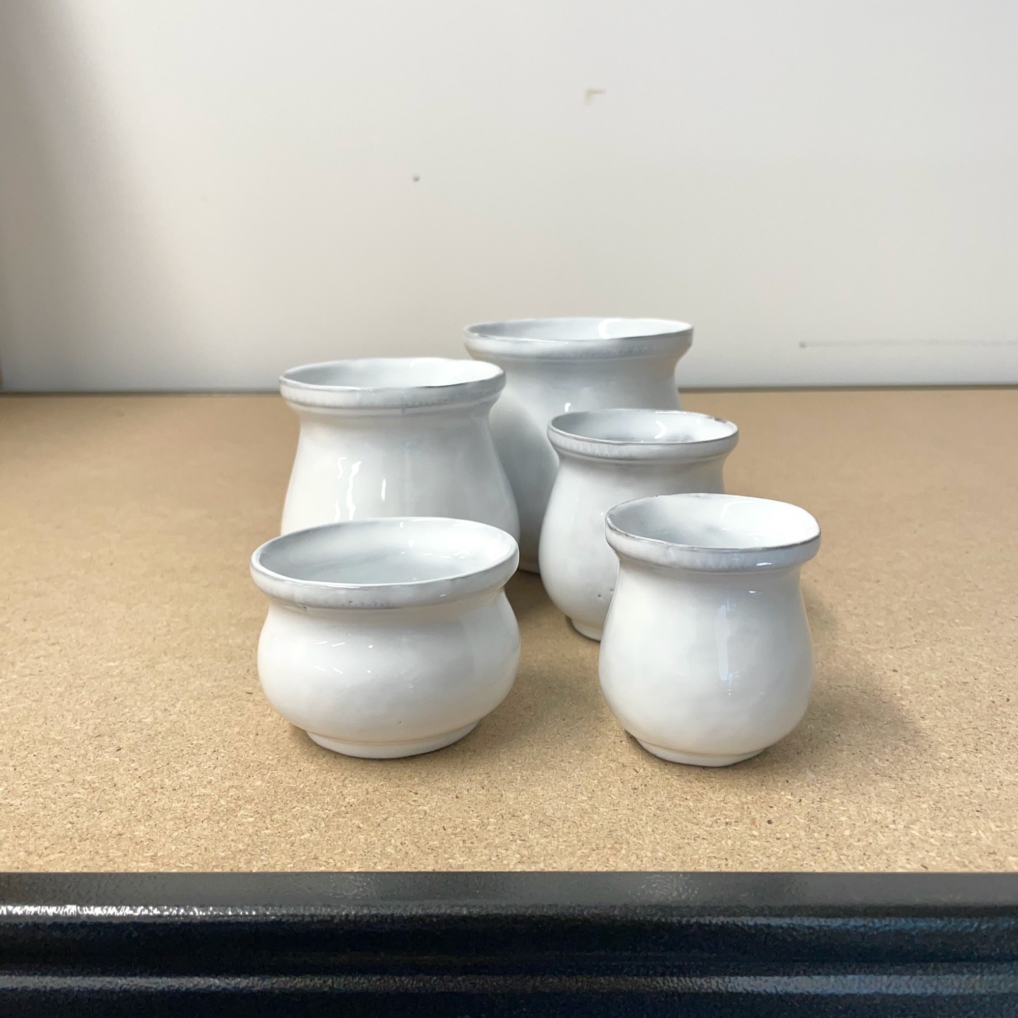 5 x Paris jars-XL (⌀8 H8,5) / L (⌀7 H7,5) / M (⌀5,5 H6) / S (⌀4,5 H5,5) / XS (⌀6,5 H4,5)-CARRON-Paris