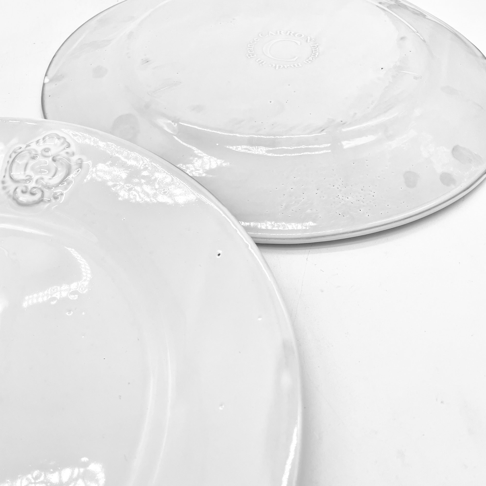 6 x Large flat plate Charles-CARRON-Paris