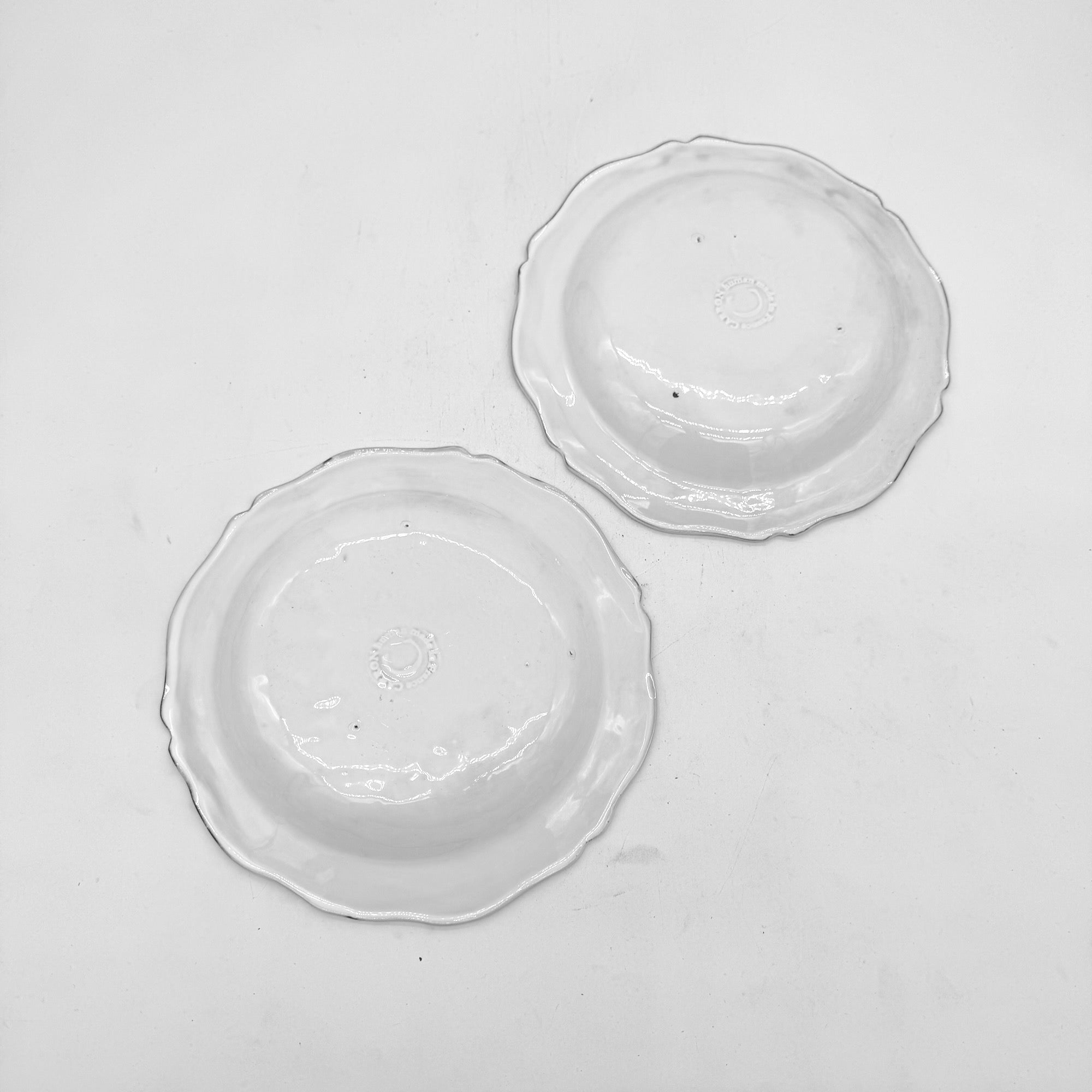 2 x Assiettes creuse Louis XV Pivoine