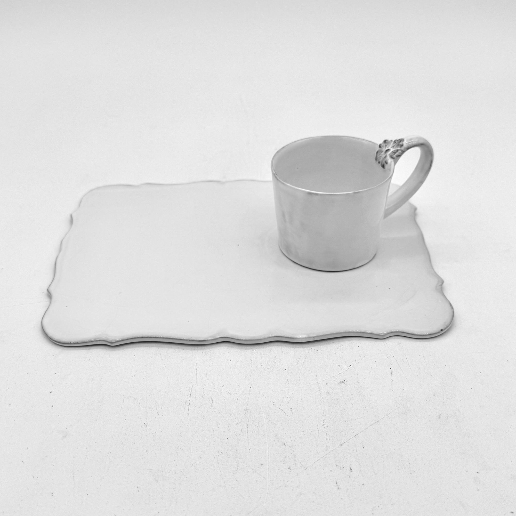 Set 1 x Tasse à anse noeud Marie-Antoinette + 1 x Soucoupe Apolline
