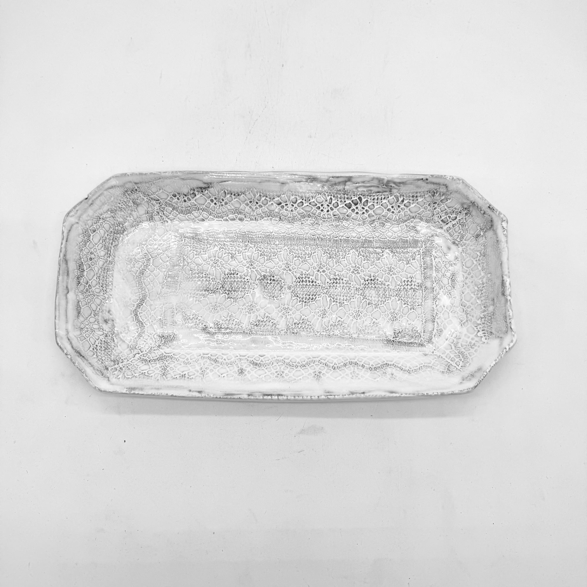 Plat en terre brute Dentelle