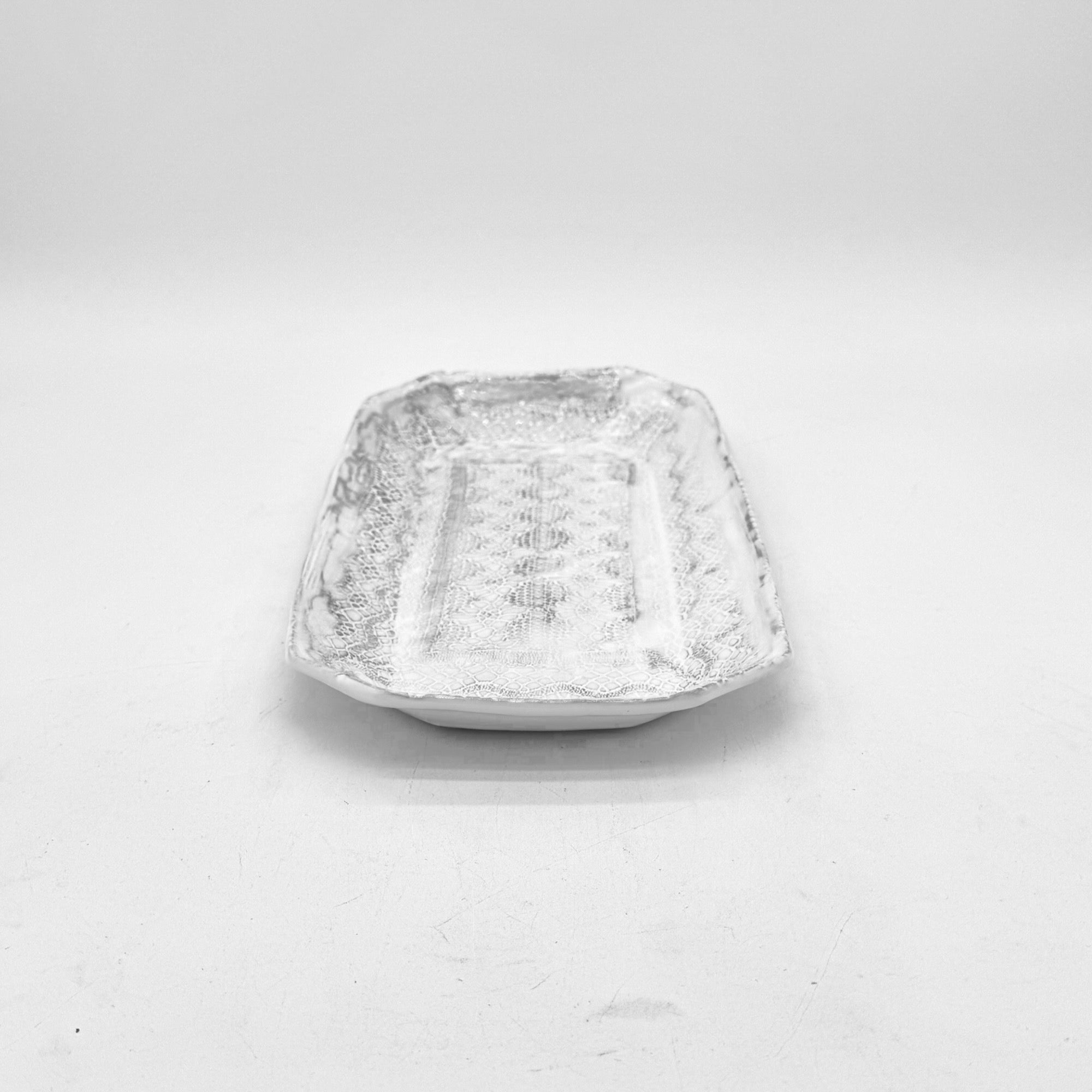 Dentelle raw clay finish platter
