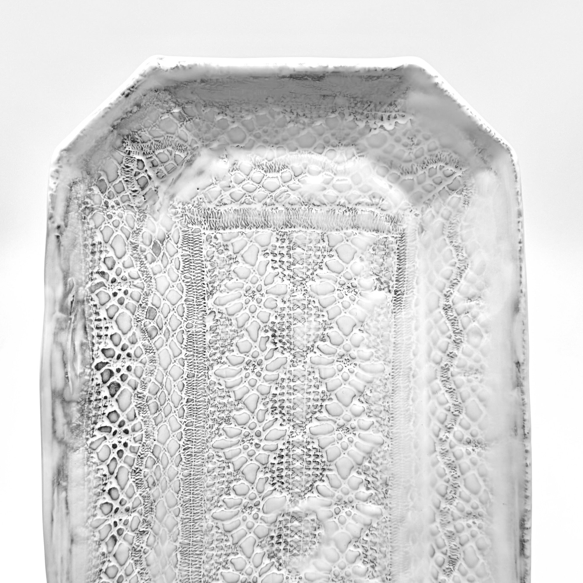 Dentelle raw clay finish platter