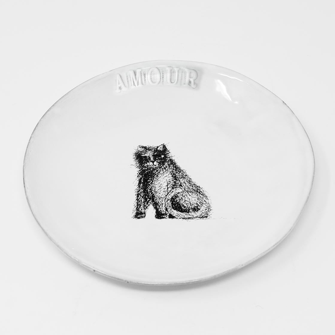 Gribouille Cat Plate-⌀14cm-CARRON-Paris