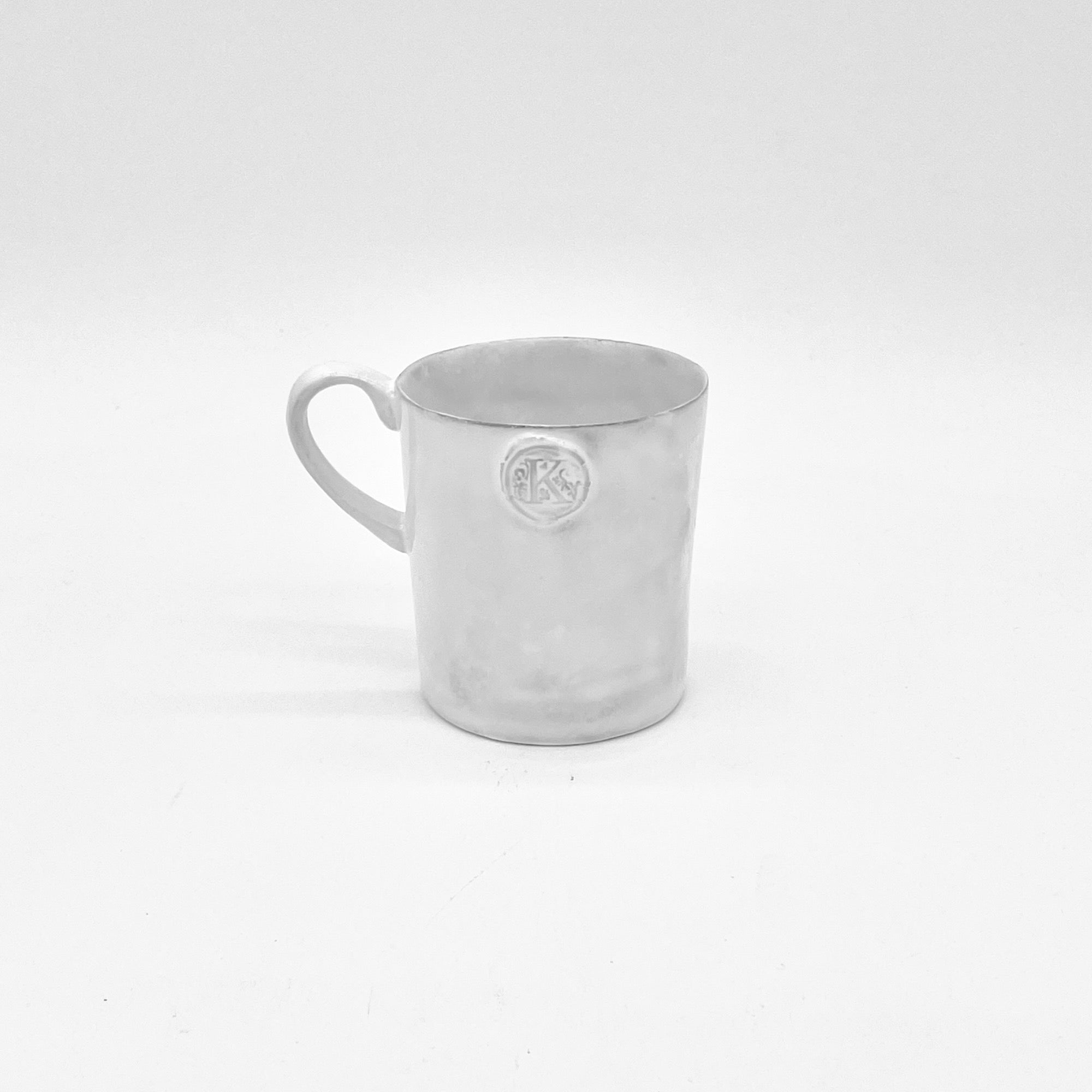 Letter seal mug with handle "K"-CARRON-Paris
