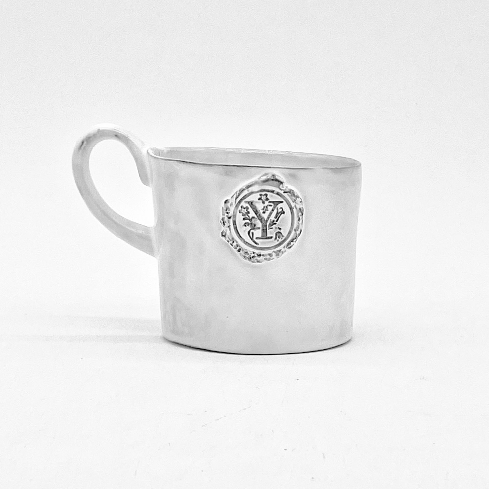 Letter seal mug with handle "Y"-CARRON-Paris
