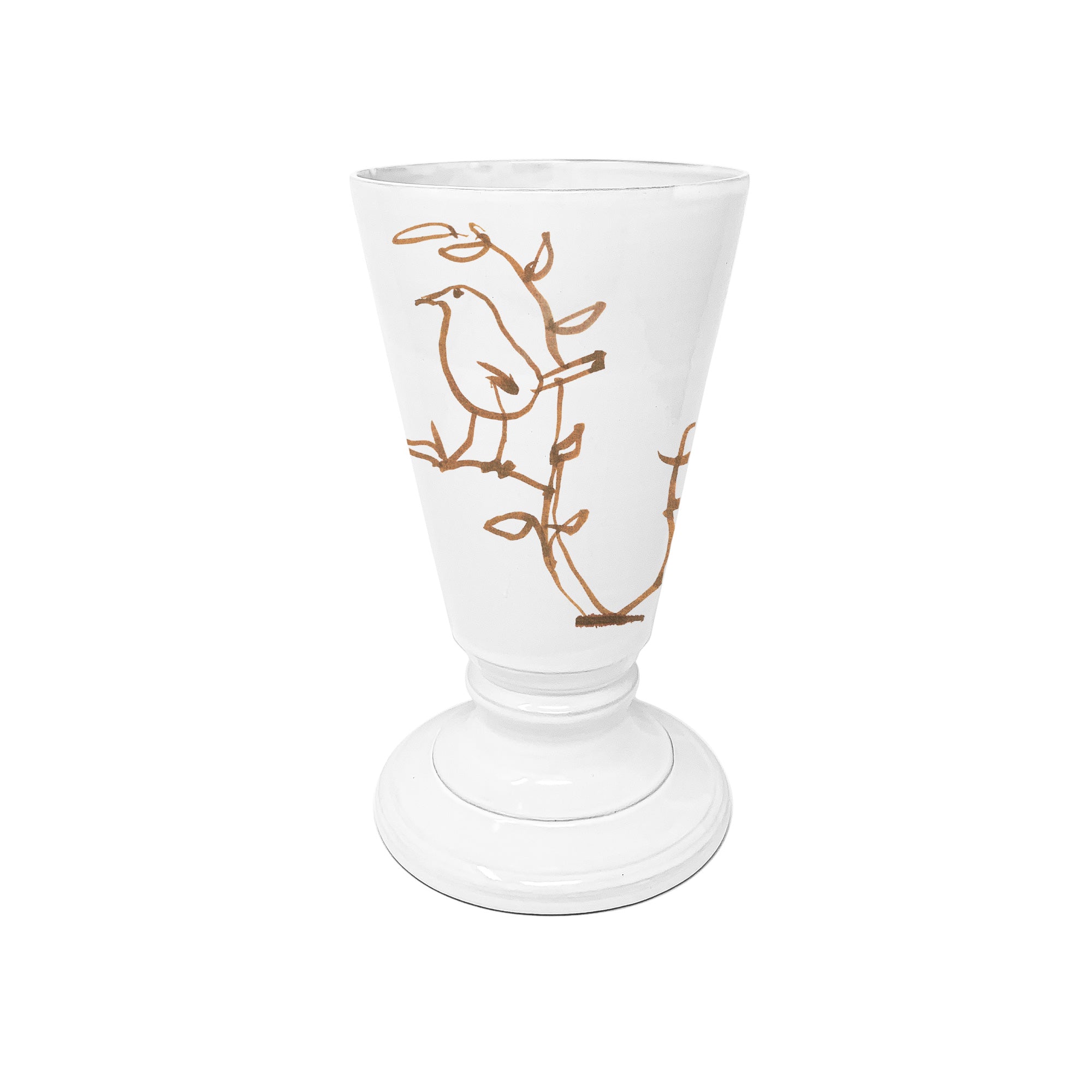 L'oiseau footed vase-M (⌀15 H28)-CARRON-Paris