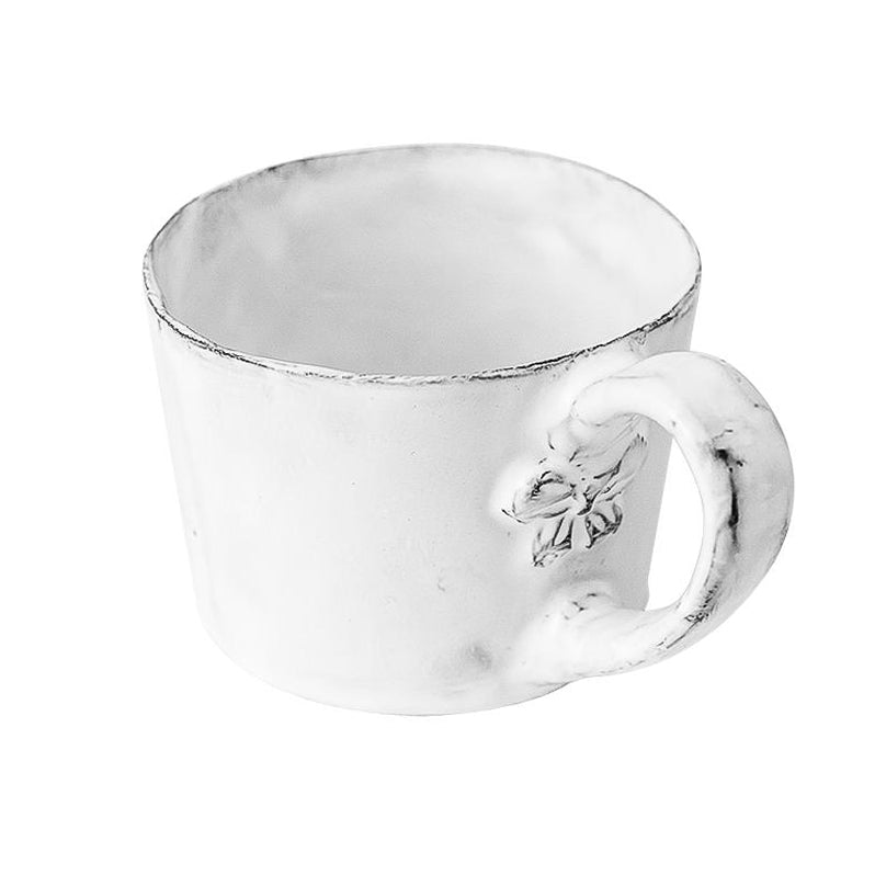 Marie-Antoinette knot cup with handle - handmade French faience by CARRON Paris