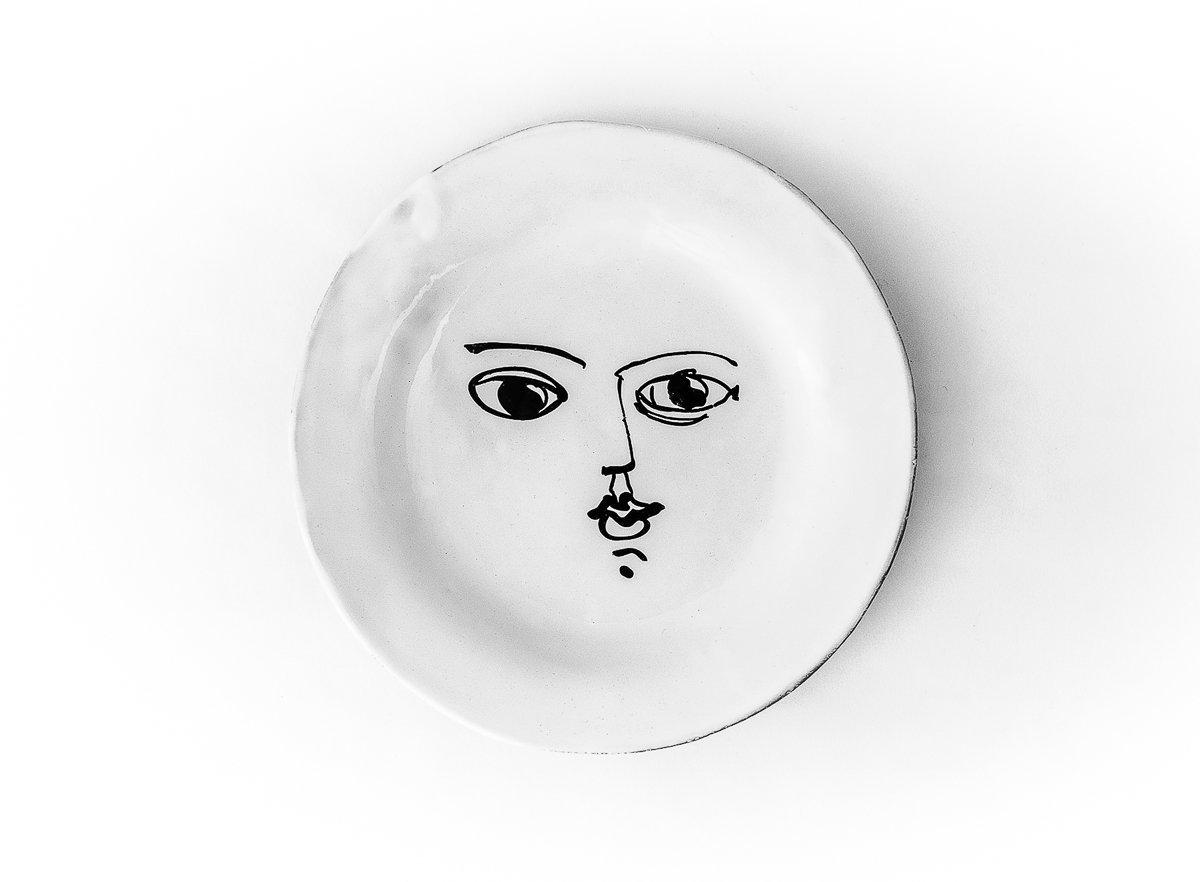Moon plate-Dessert plate ⌀18 H1 #MWS Options 2986912637-CARRON-Paris