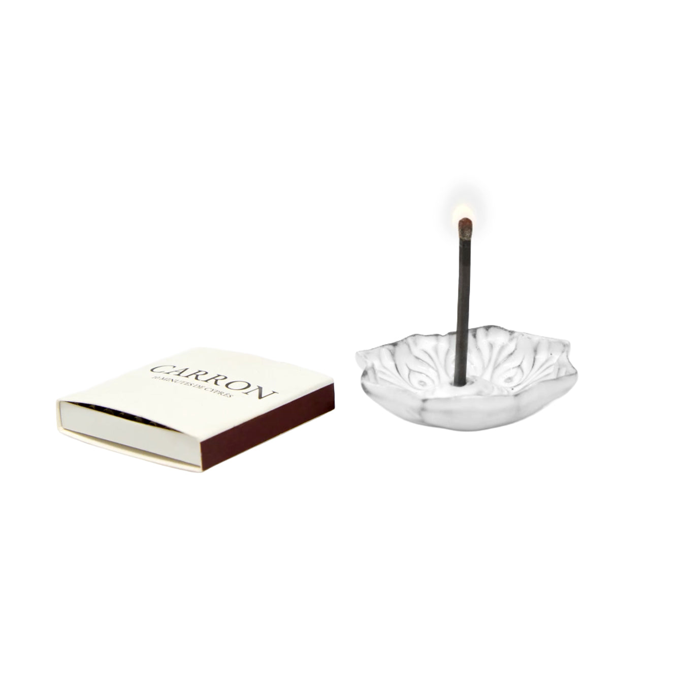 Encensoir Pivoine avec boîte d'allumettes encens