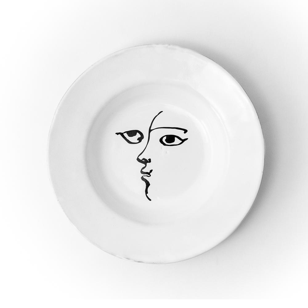 Toi et moi plate-Dessert plate ⌀20 H1-Handmade in France by CARRON