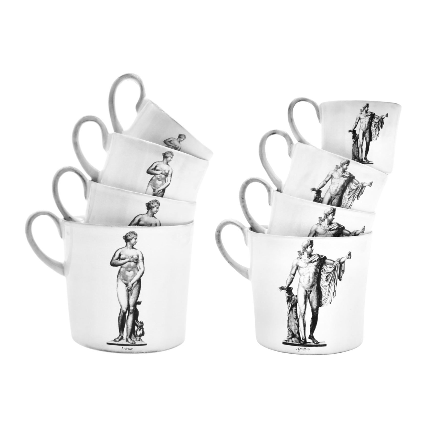 Antique illustration mug venus apollon | Handmade ceramic mug
