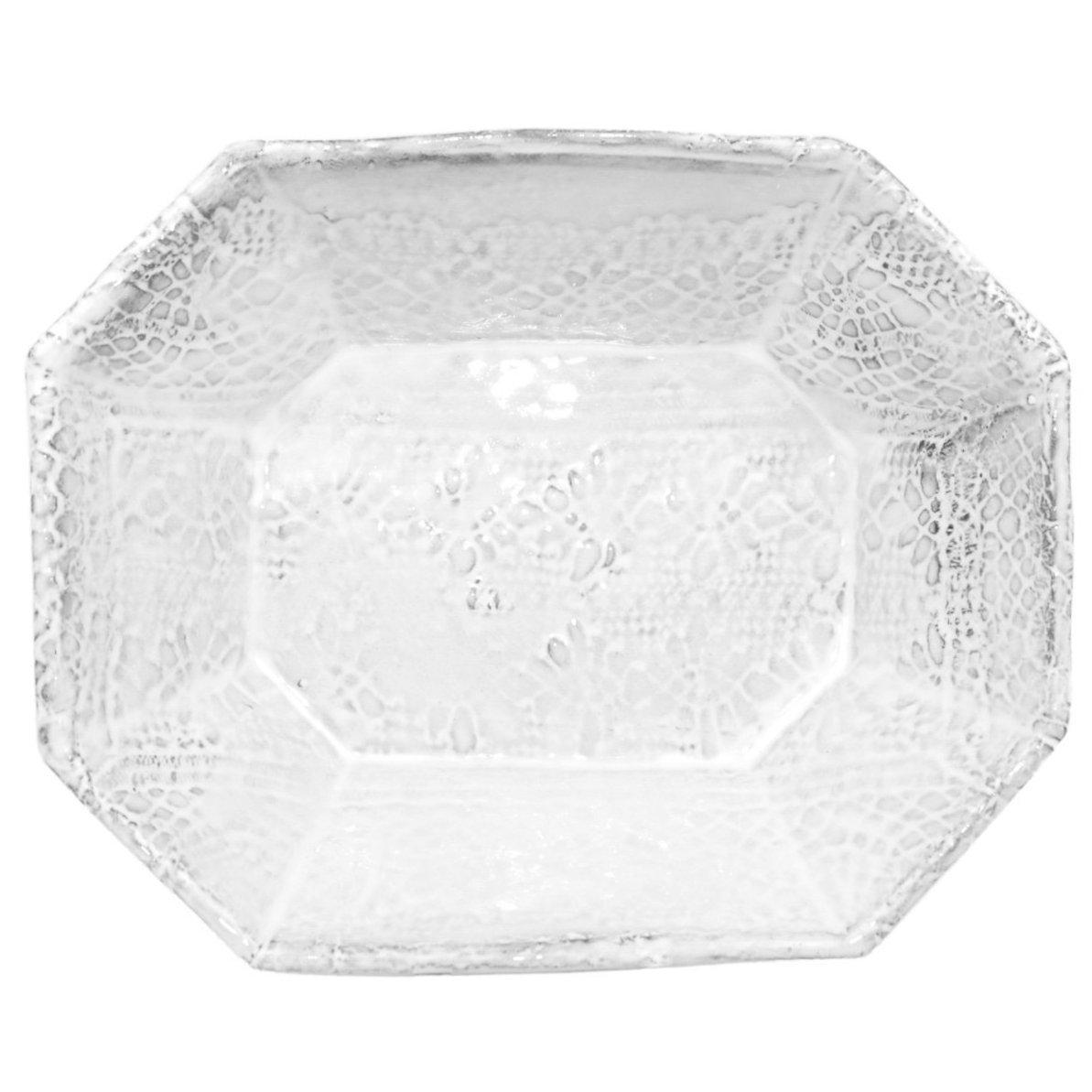 Dentelle platter-Shallow platter (21x17x6cm)-Handmade in France by CARRON