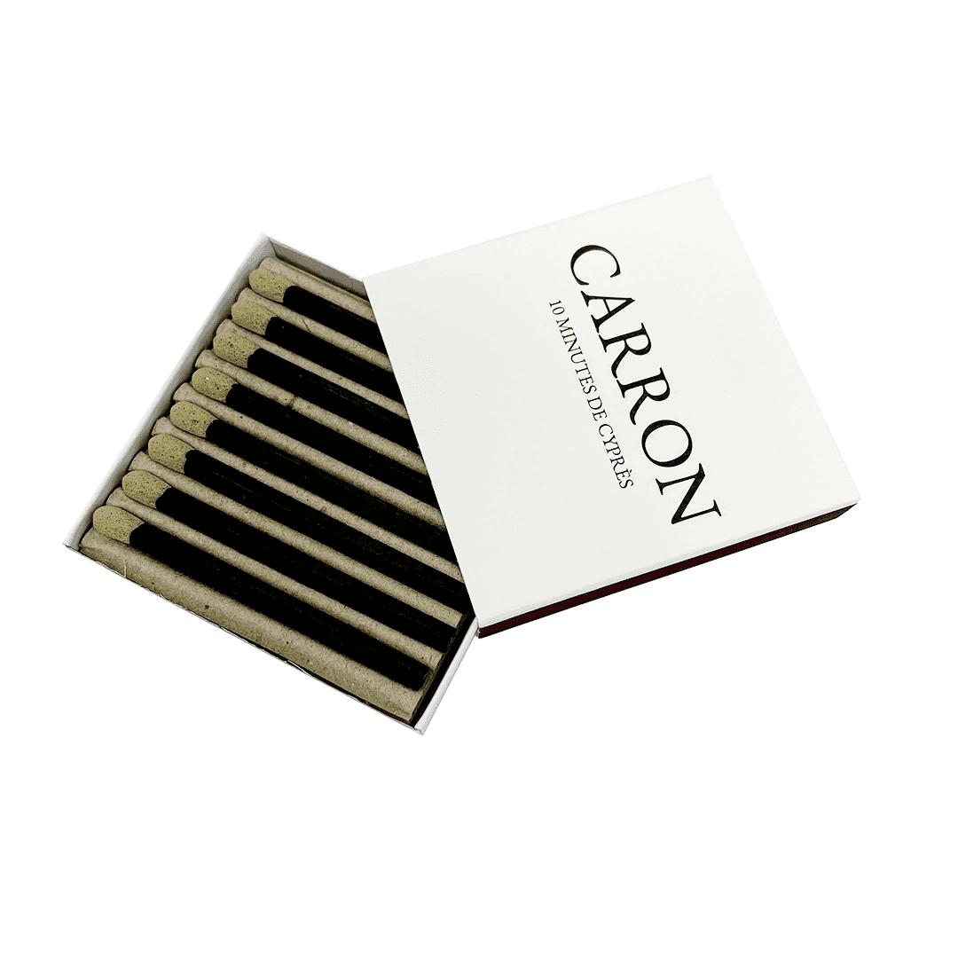 Incense matches with censer box-Incense matches box alone-CARRON-Paris
