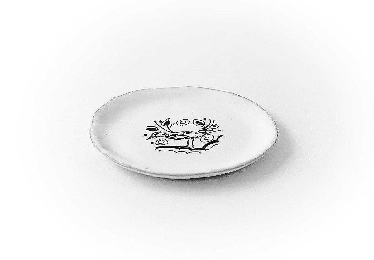 Merle Moqueur plate-Handmade in France by CARRON