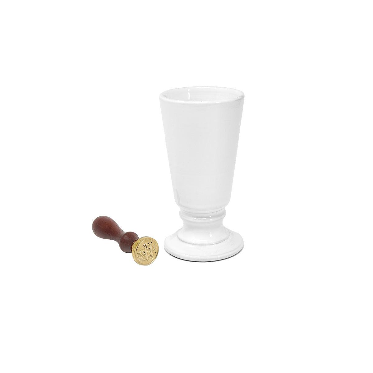 Personalized vase - handmade French ceramic piece by Mathilde Carron-Astier de Villatte | CARRON Paris