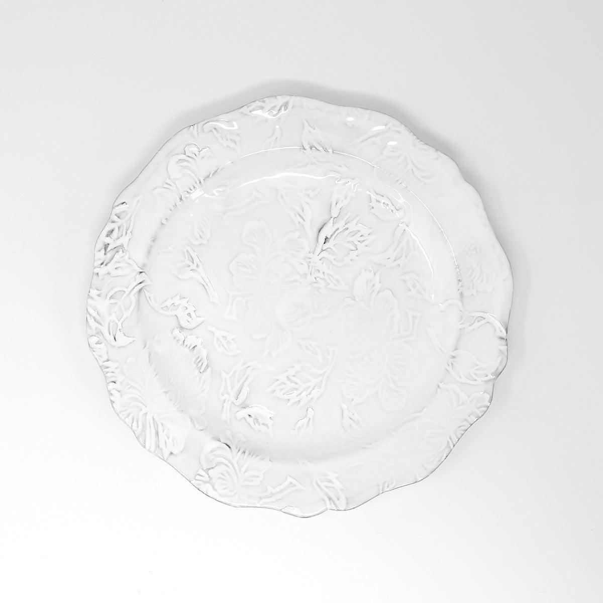 Pivoine chiseled plate-Dessert plate ⌀23-CARRON-Paris