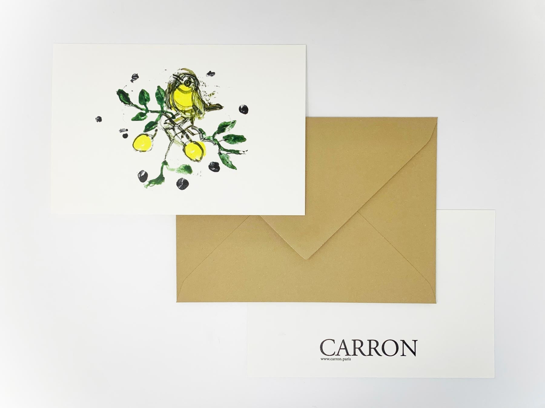 Thank you card ( x20 pack )-Bird-CARRON-Paris