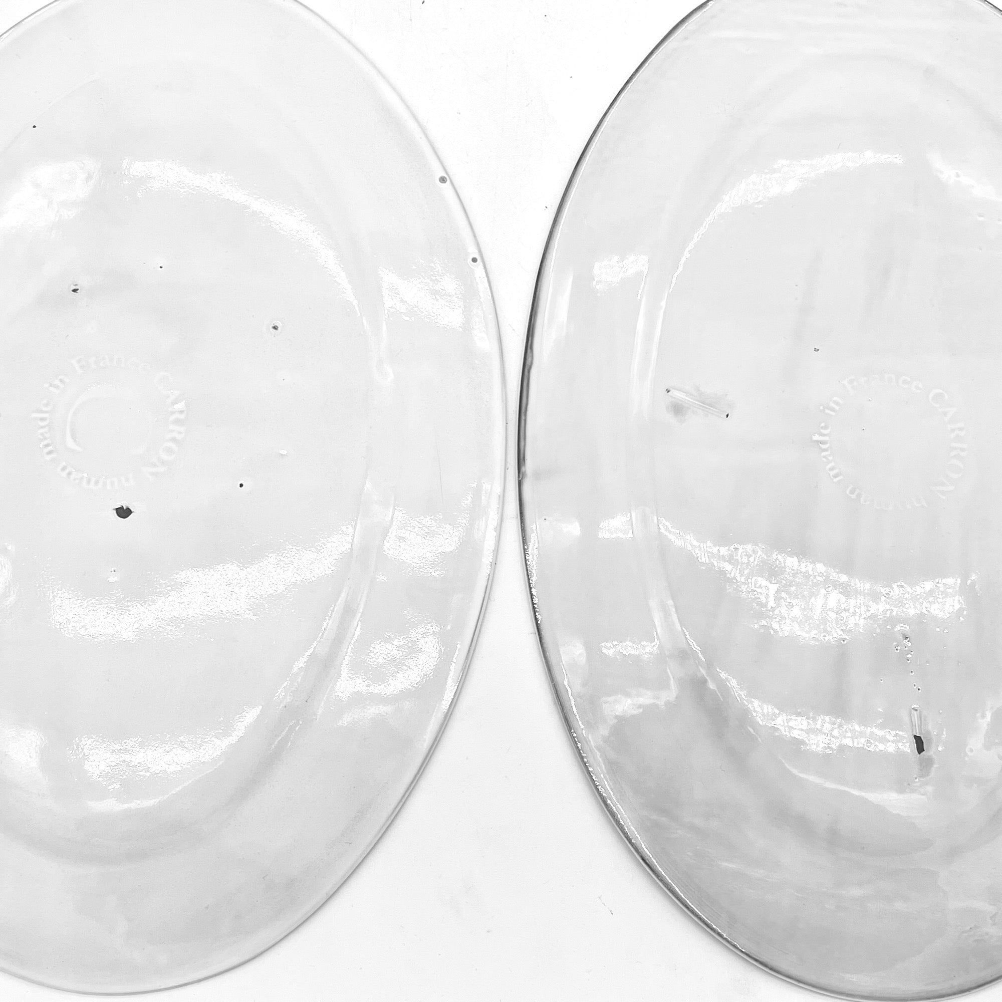 2 x Charles oval platter-CARRON-Paris
