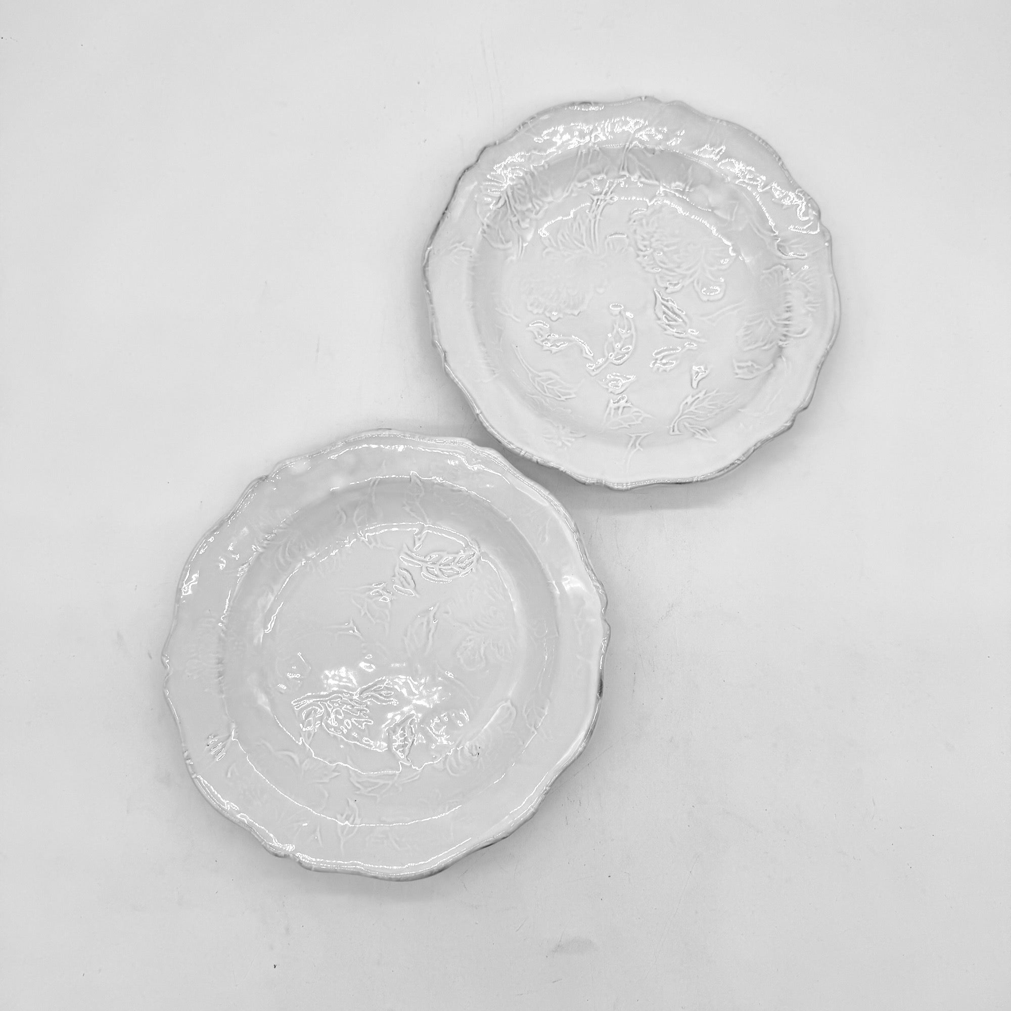 2 x Assiettes creuse Louis XV Pivoine