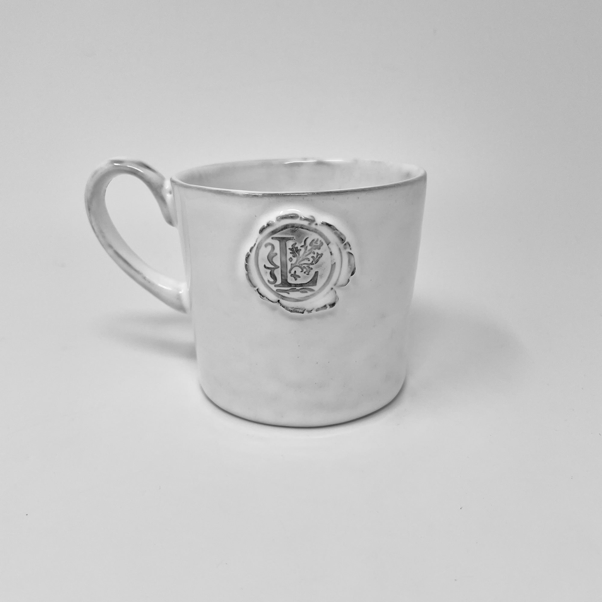 Letter seal mug with handle "L"