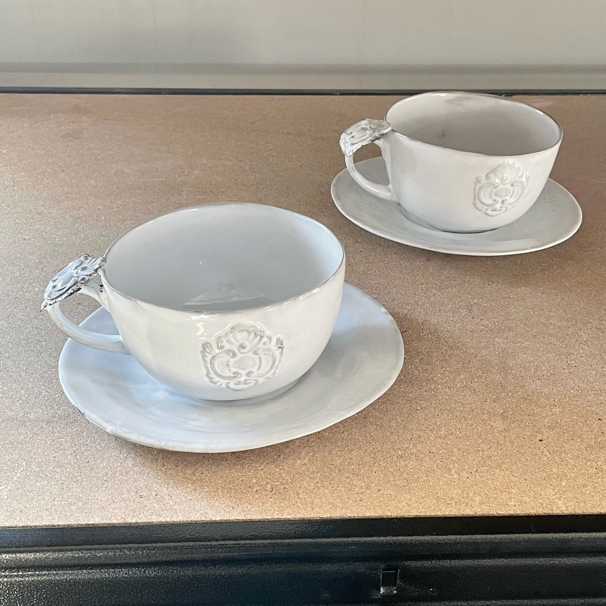 2x Chocolate Cups and saucers