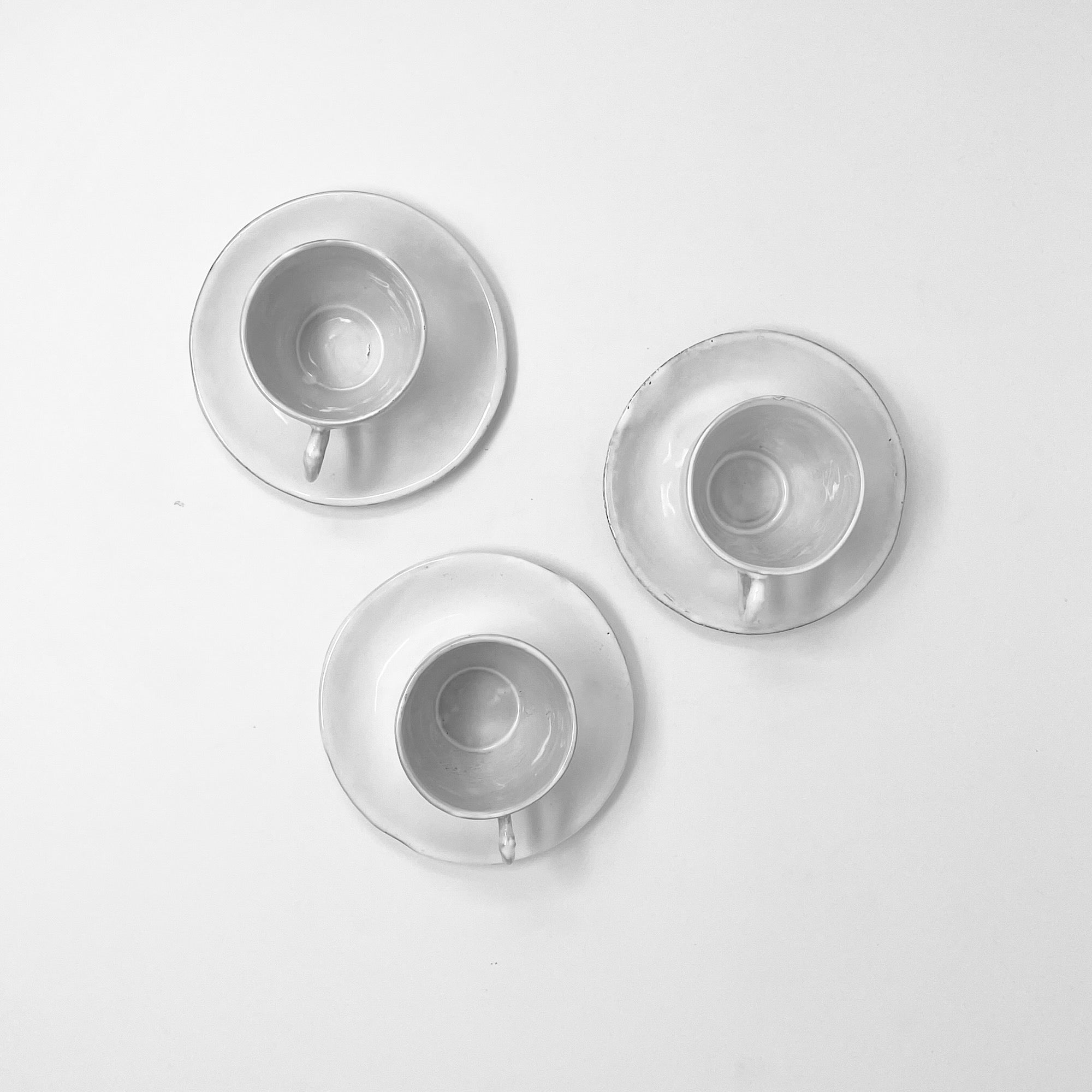 3x Cups and saucers set