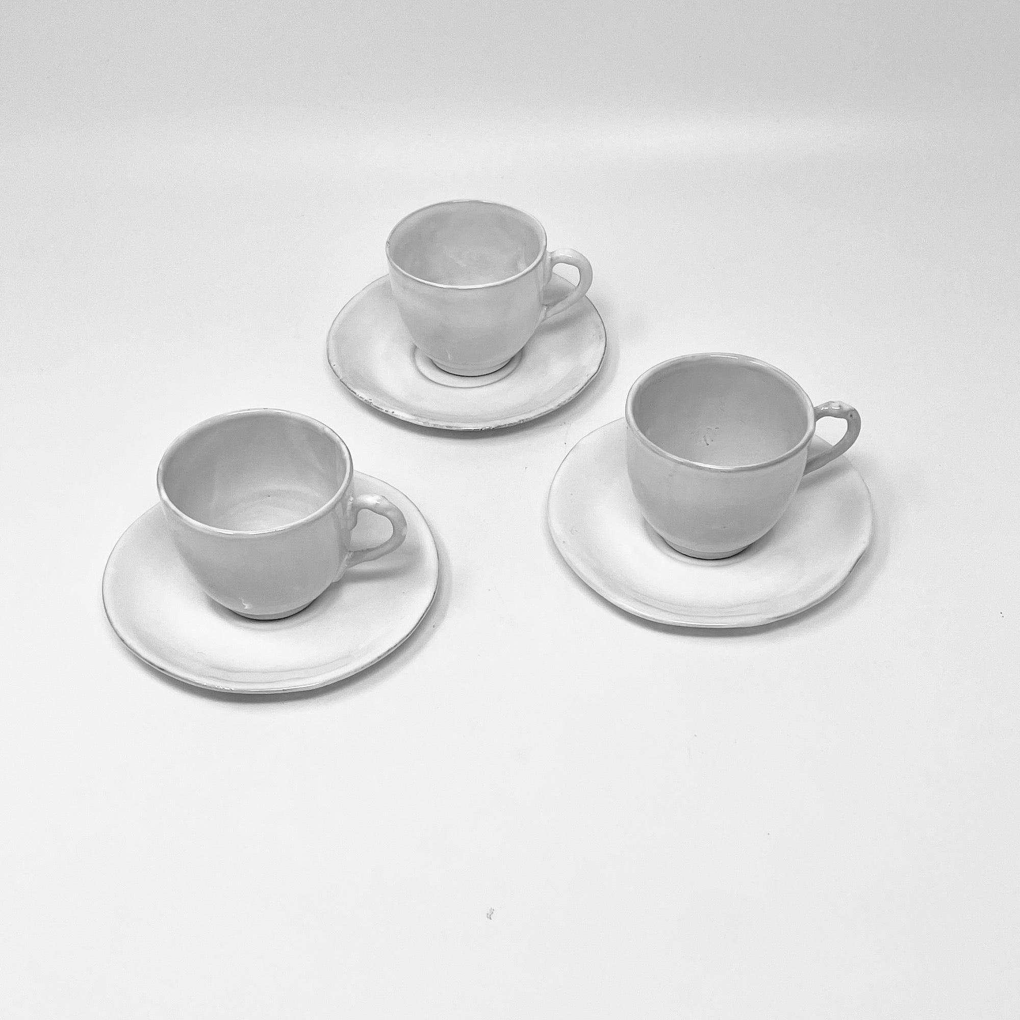 3x Cups and saucers set