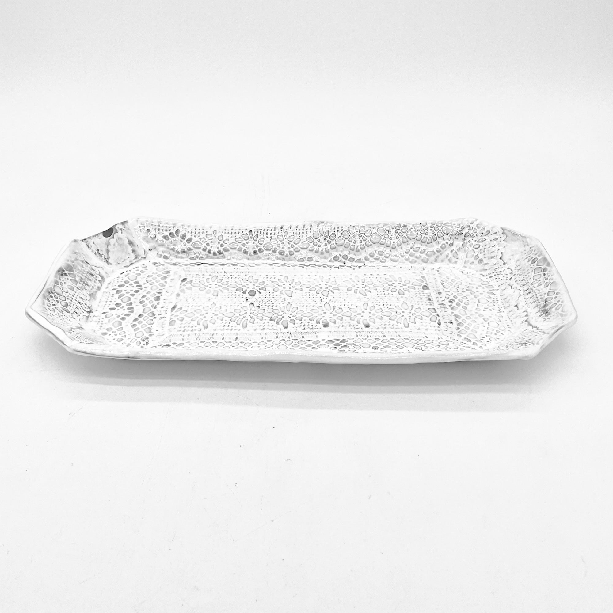 Plat en terre brute Dentelle