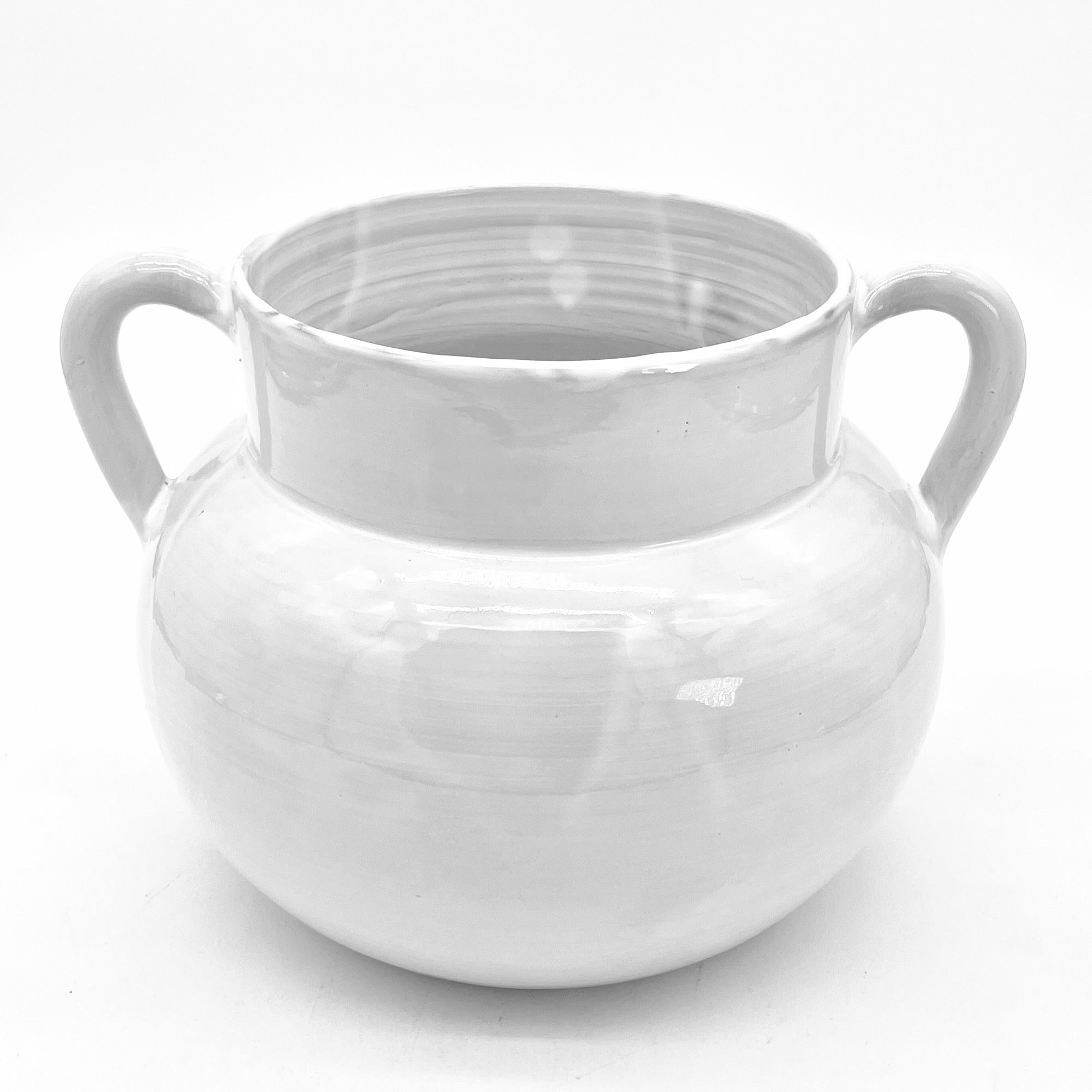 Paris round vase with handles