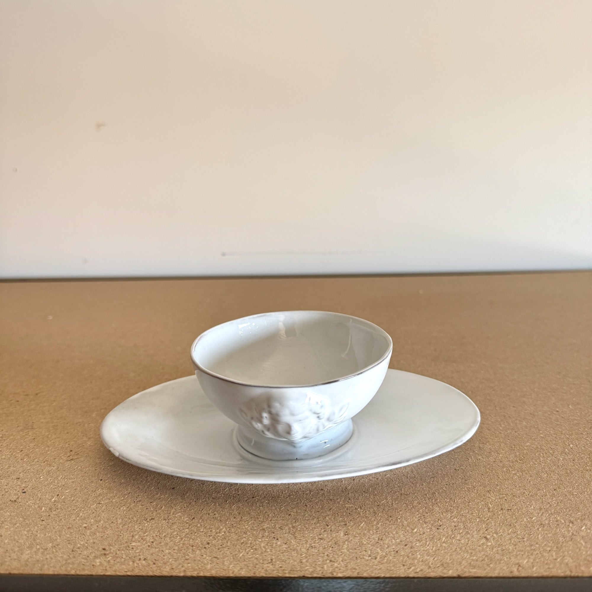 Mon Jules gravy boat with saucer