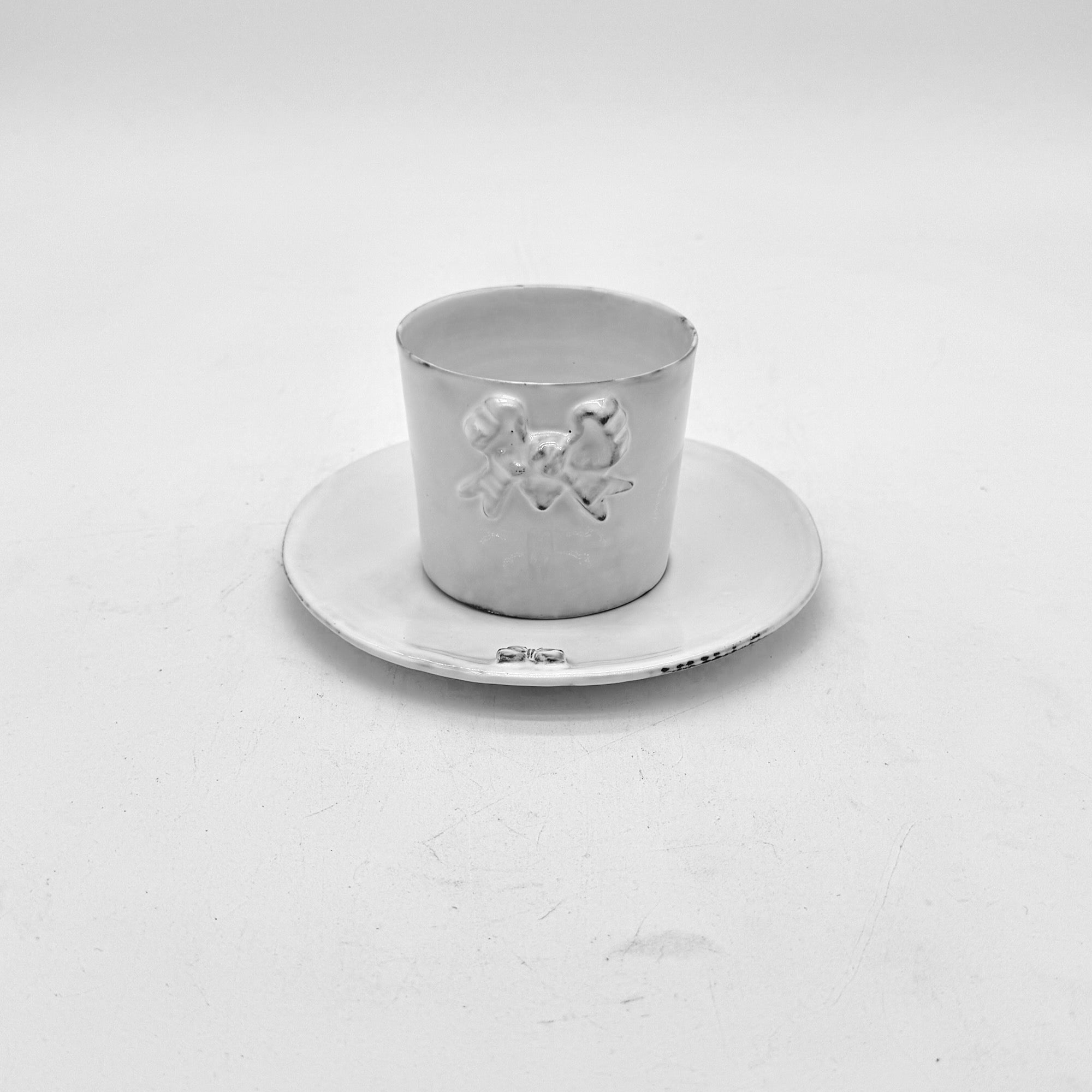 Gobelet Ruban  et soucoupe Marie Antoinette