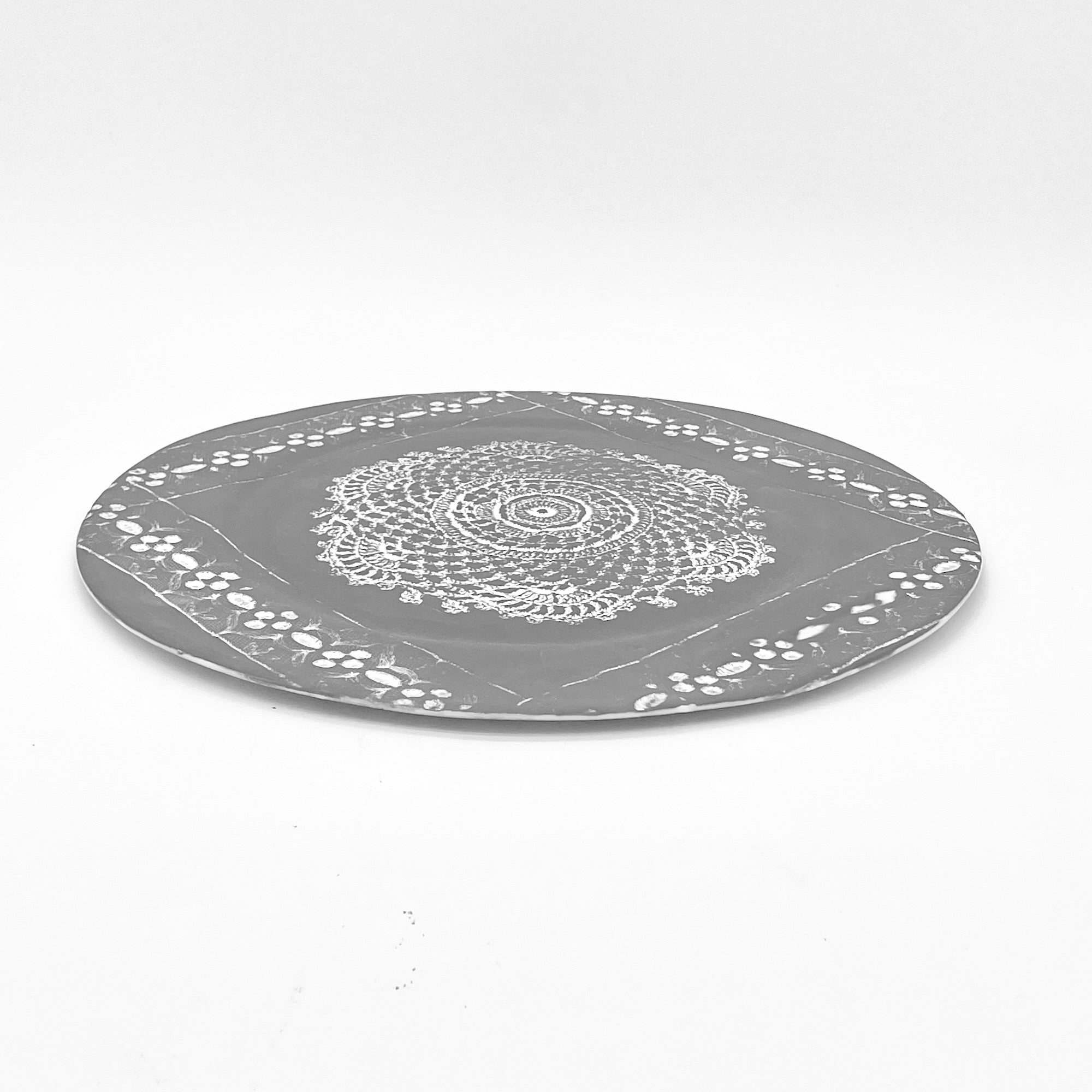 Dentelle raw clay plate-CARRON-Paris