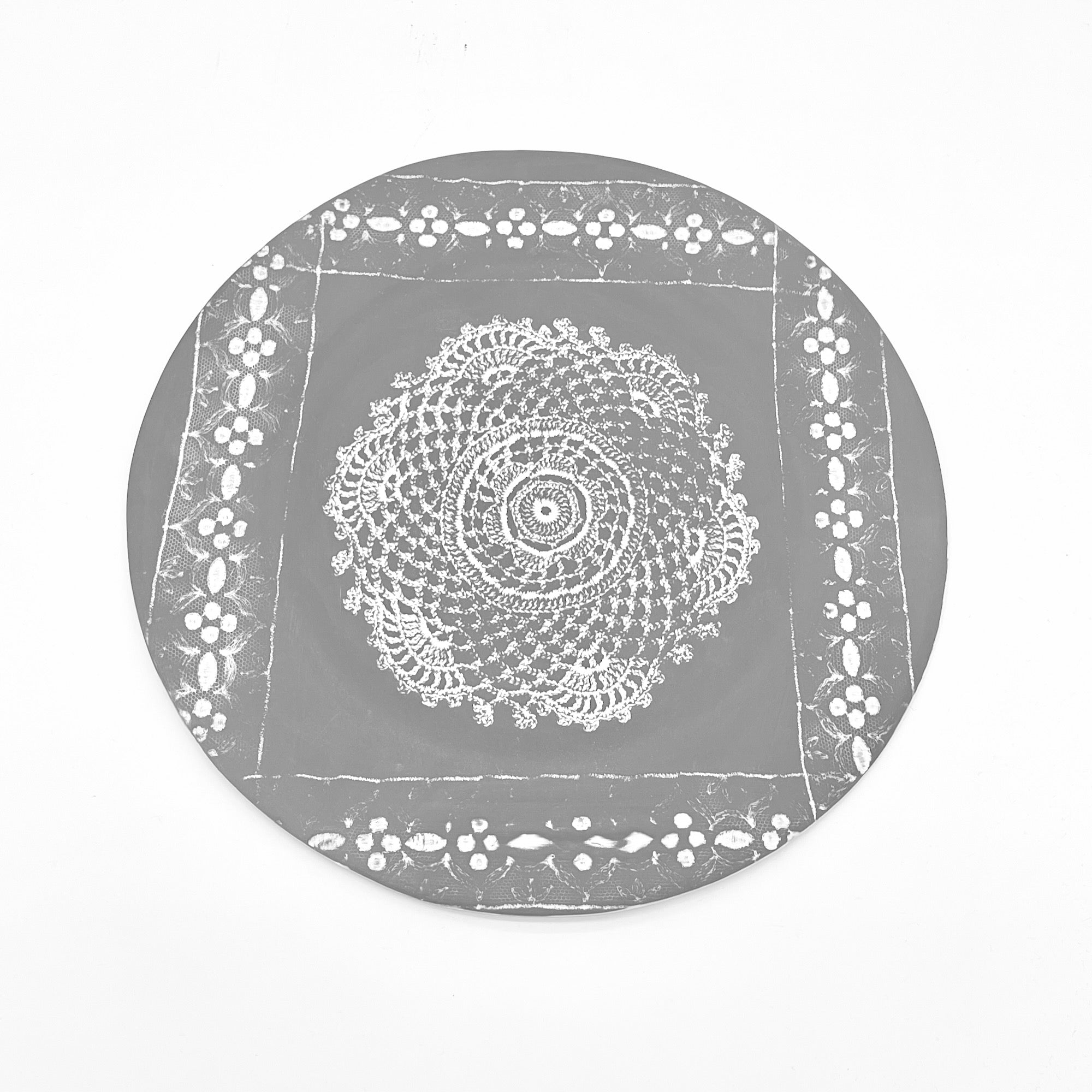 Dentelle raw clay plate-CARRON-Paris