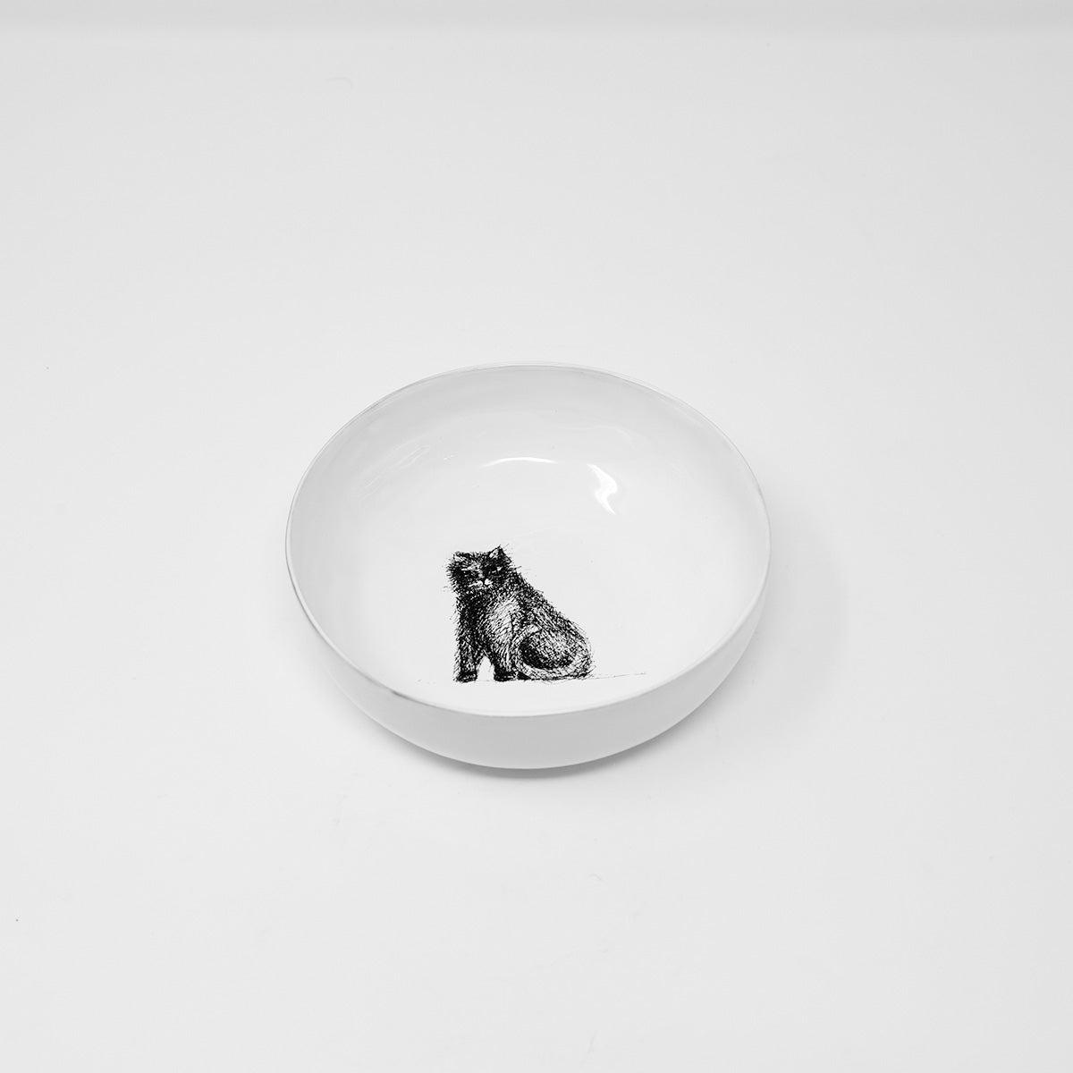 Personalized Ceramic Cat Bowl-12x12x4cm-CARRON-Paris
