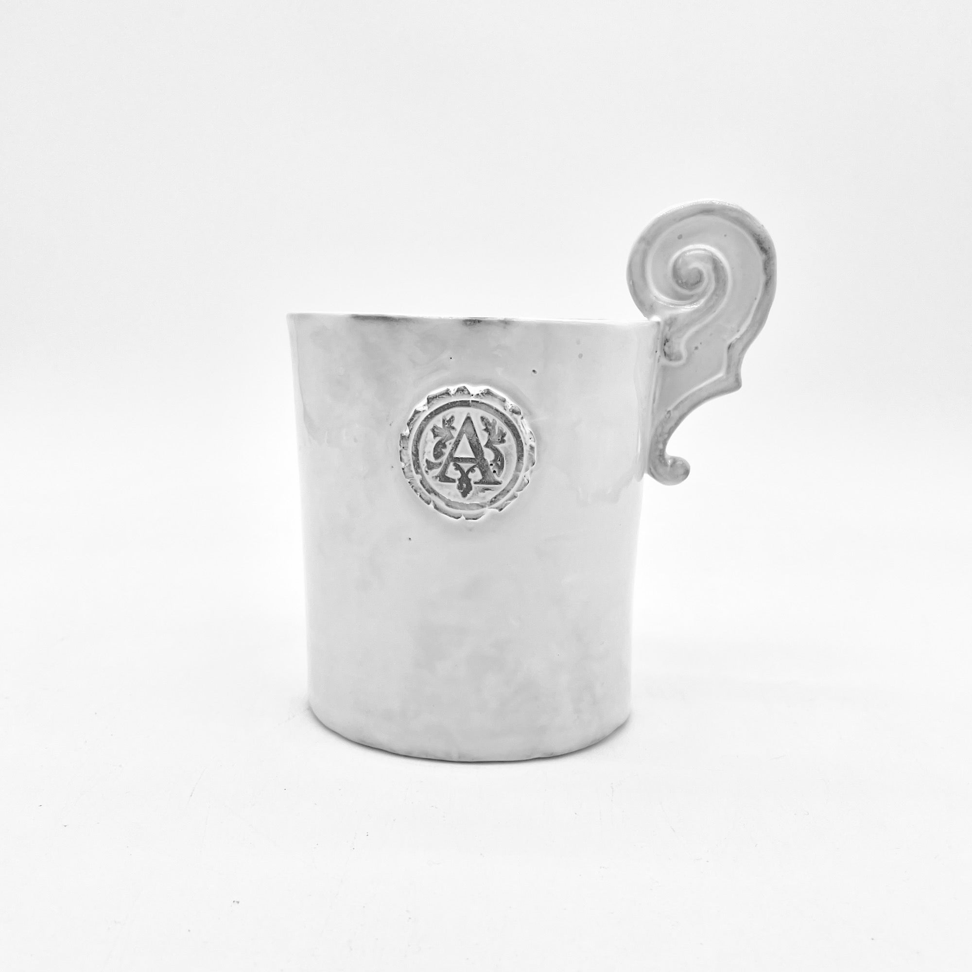 Letter seal mug with handle "A"-CARRON-Paris