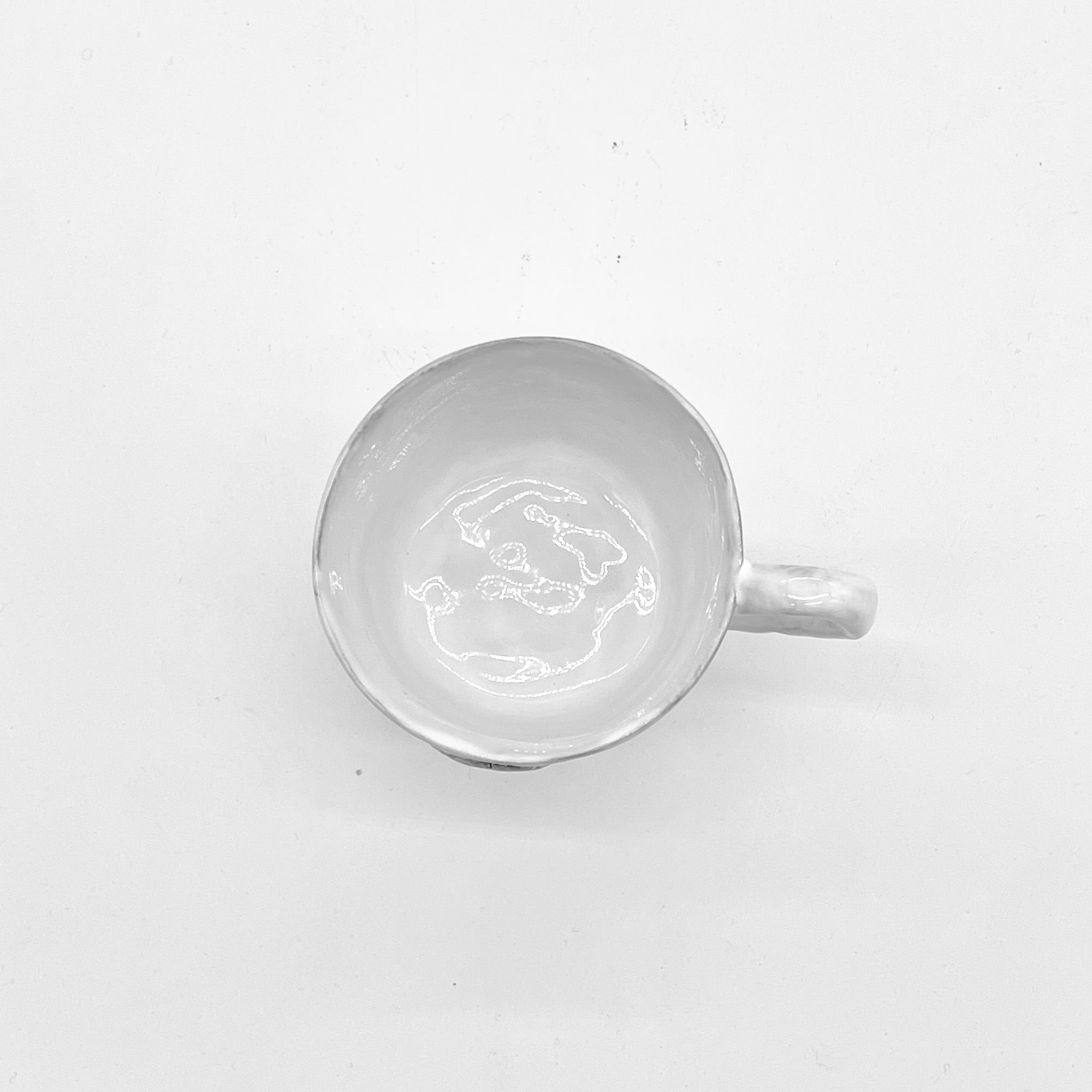 Letter seal mug with handle "J"-CARRON-Paris