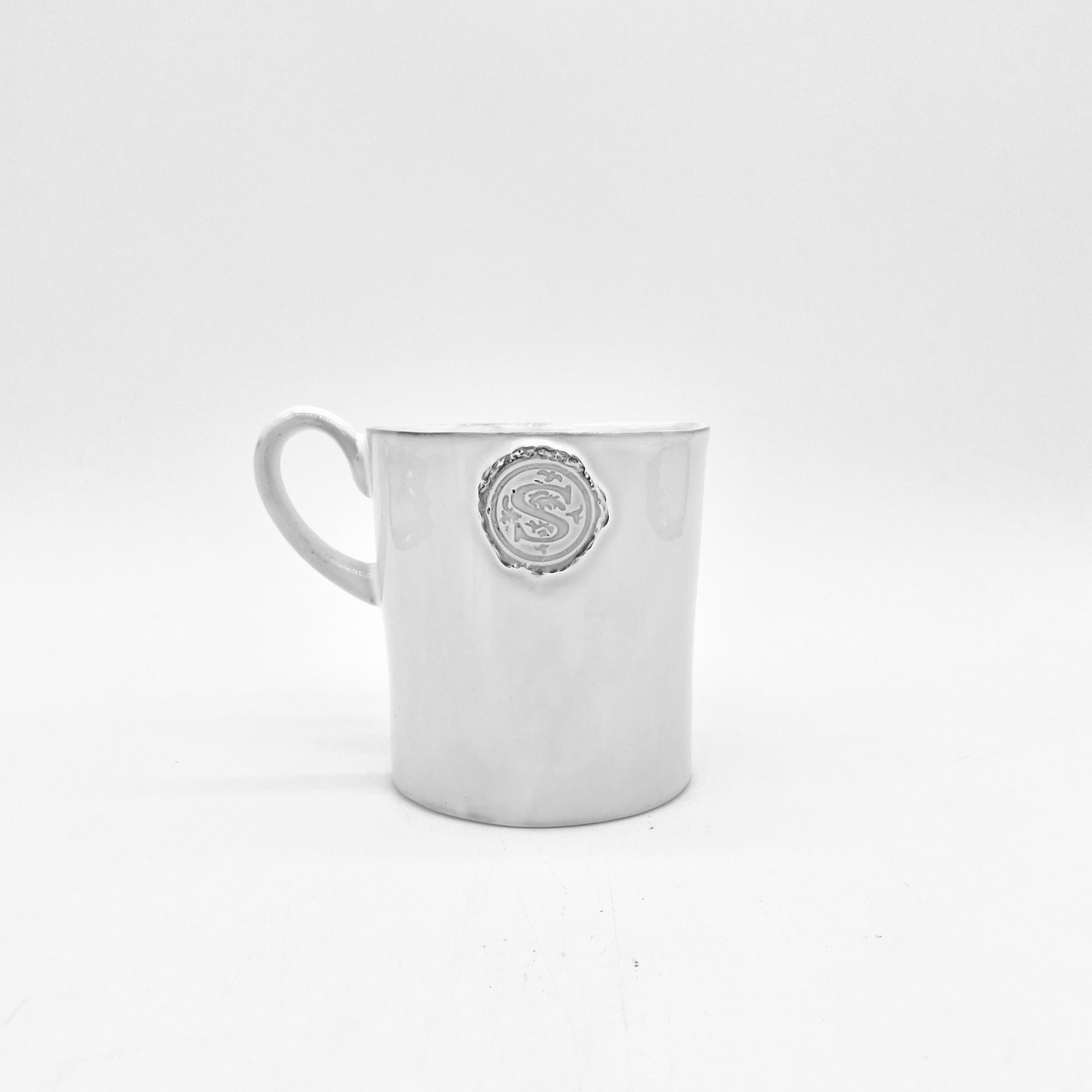 Letter seal mug with handle "S"-CARRON-Paris
