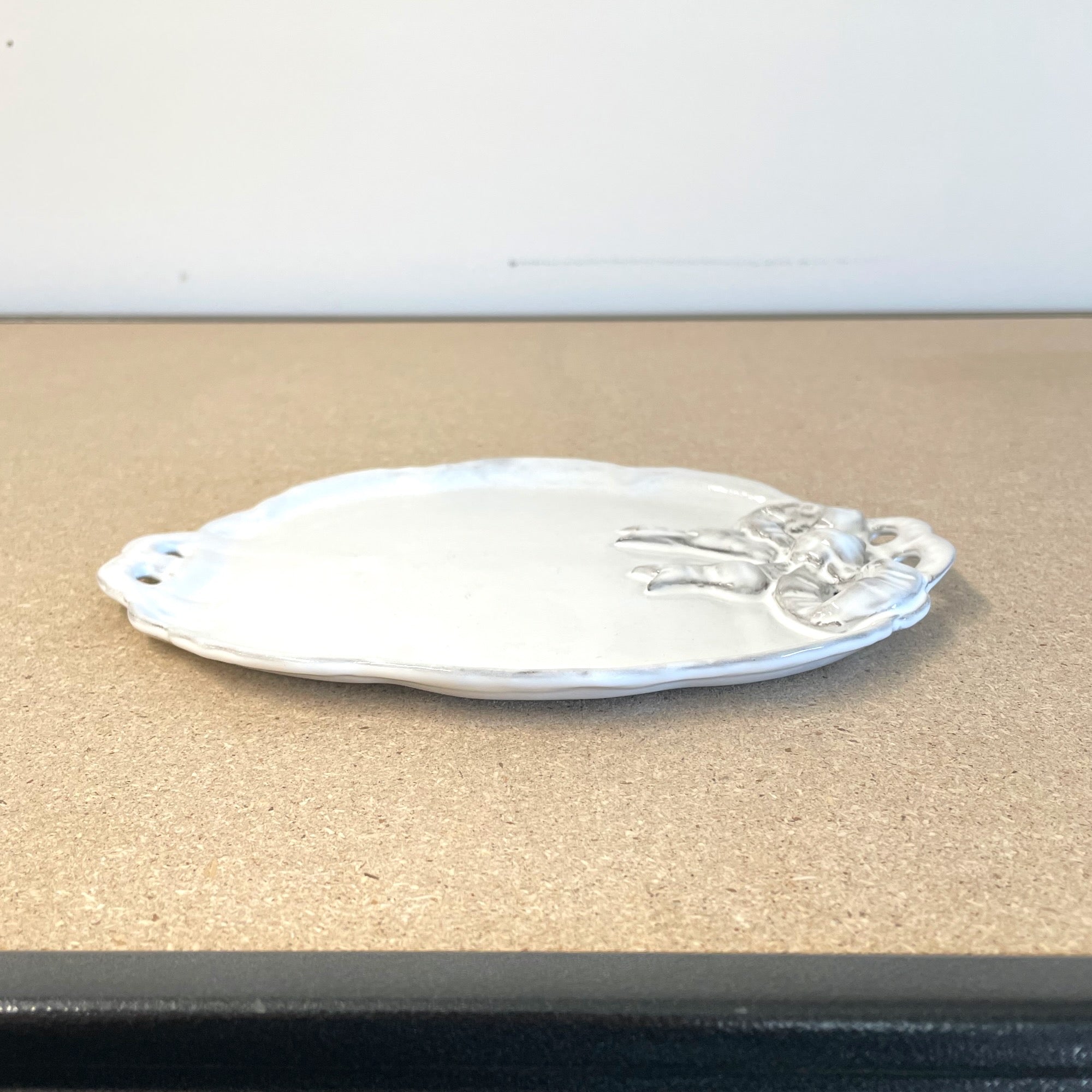Marie-Antoinette platter with handle-M (17x20cm)-CARRON-Paris