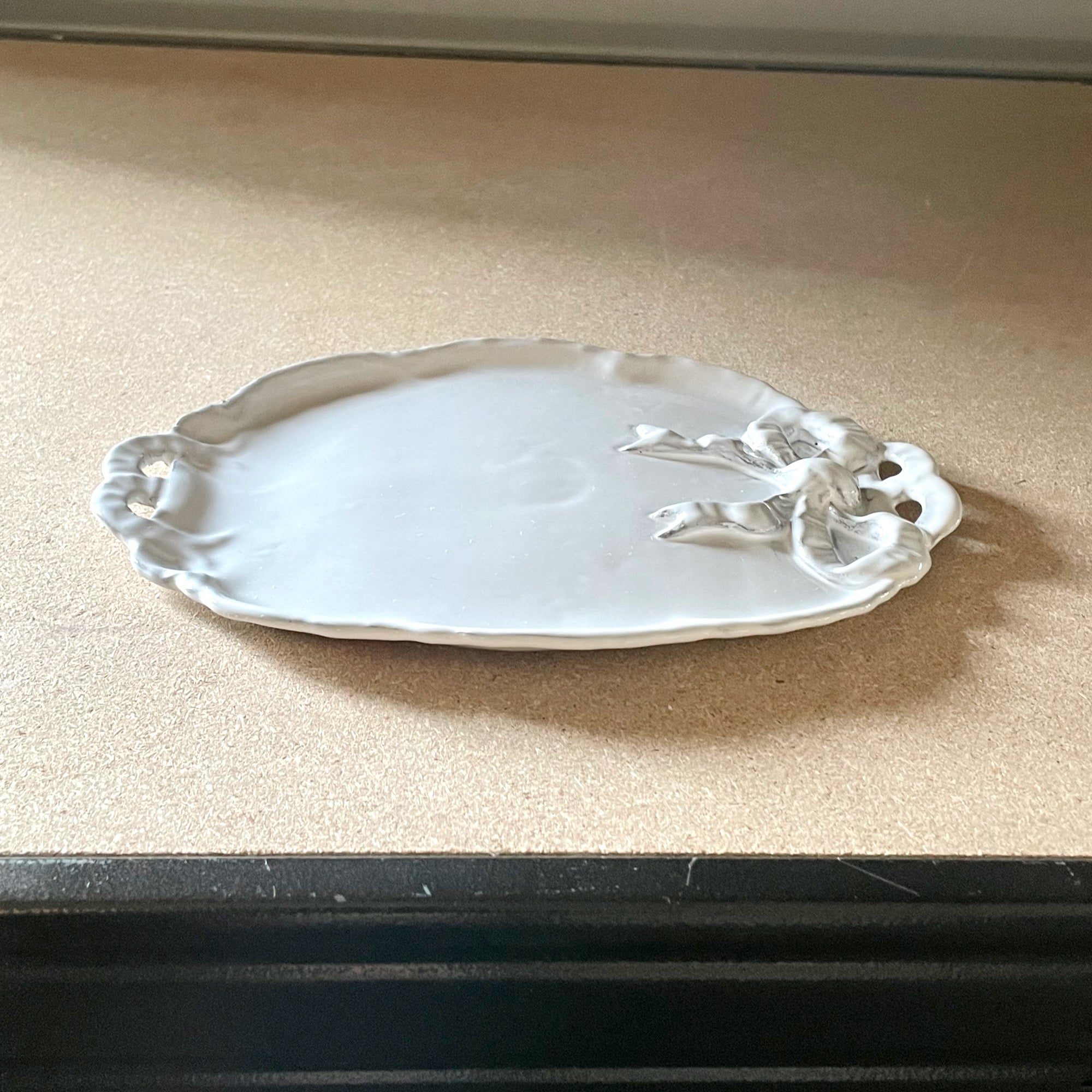 Marie-Antoinette platter with handle-M (17x20cm)-CARRON-Paris