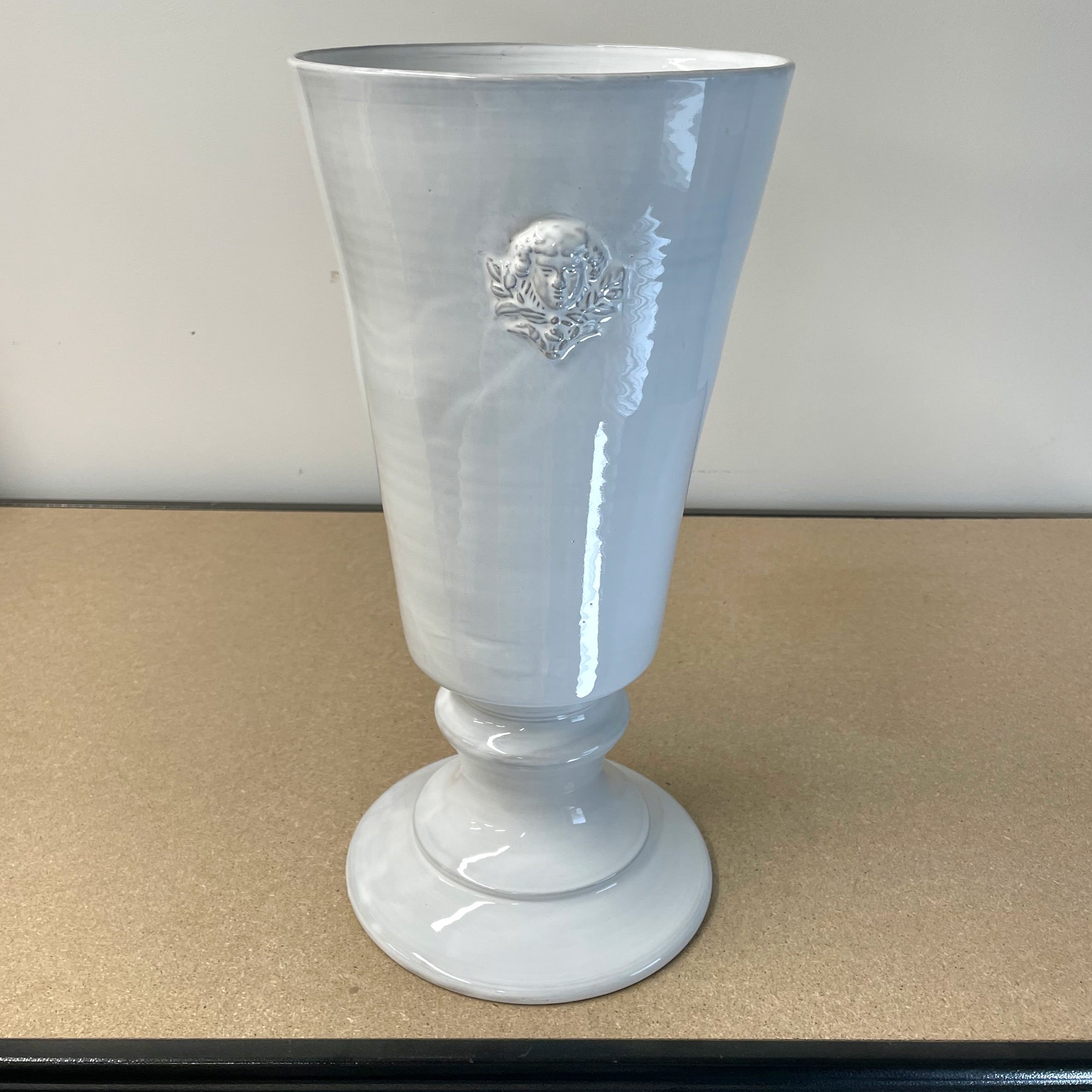 Mon Jules footed vase-L (⌀20 H42)-CARRON-Paris