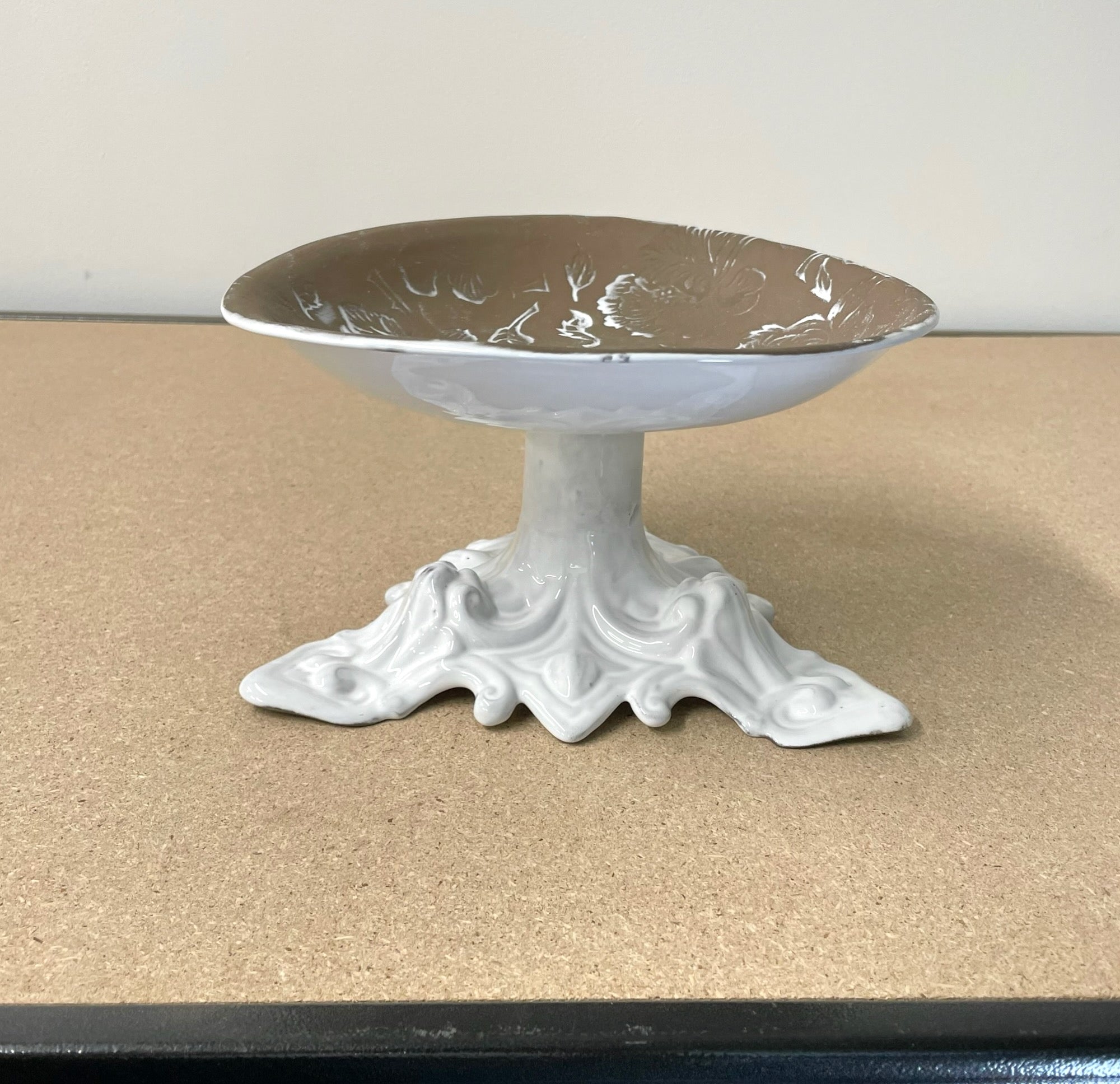 Pivoine serving pedestal-22x22x9cm-CARRON-Paris