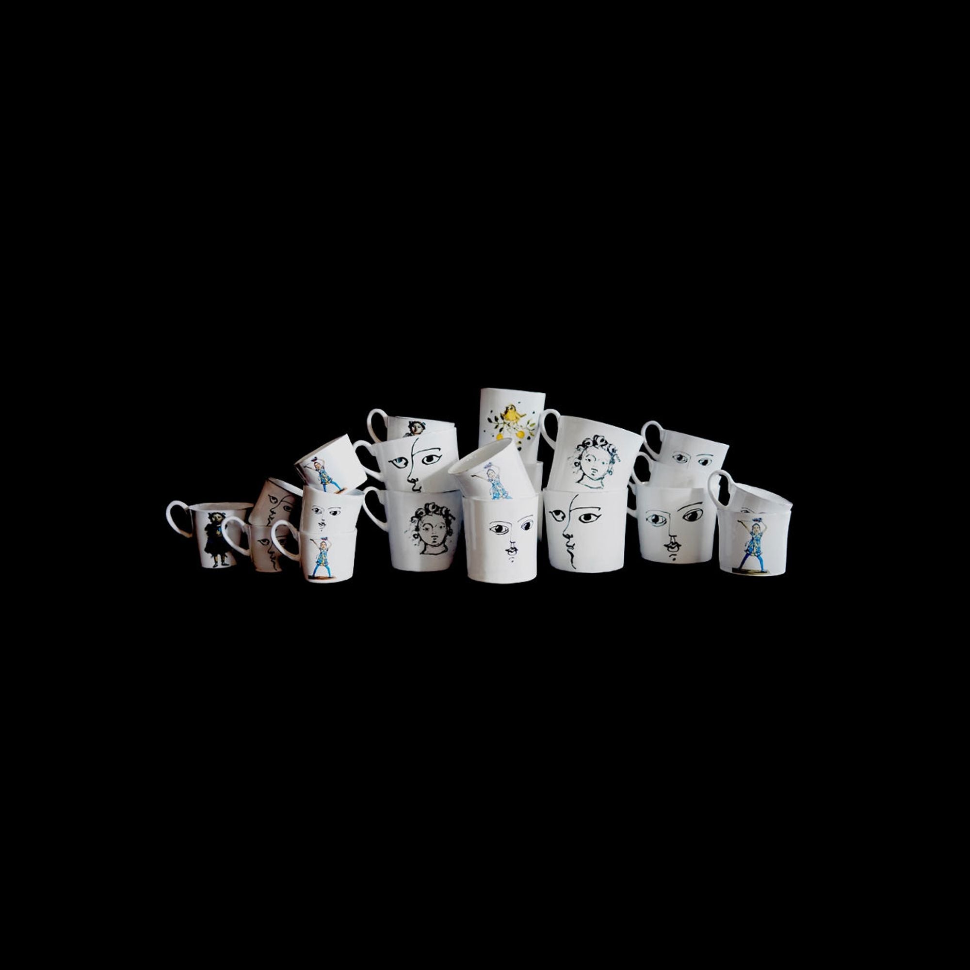 Pierre Carron illustrated mug collection - handmade ceramic by CARRON Paris
