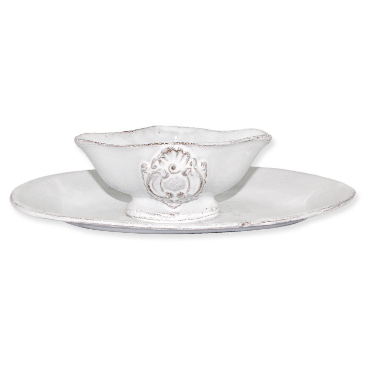 Charles gravy boat with saucer-20x14x5,3cm-Handmade in France by CARRON