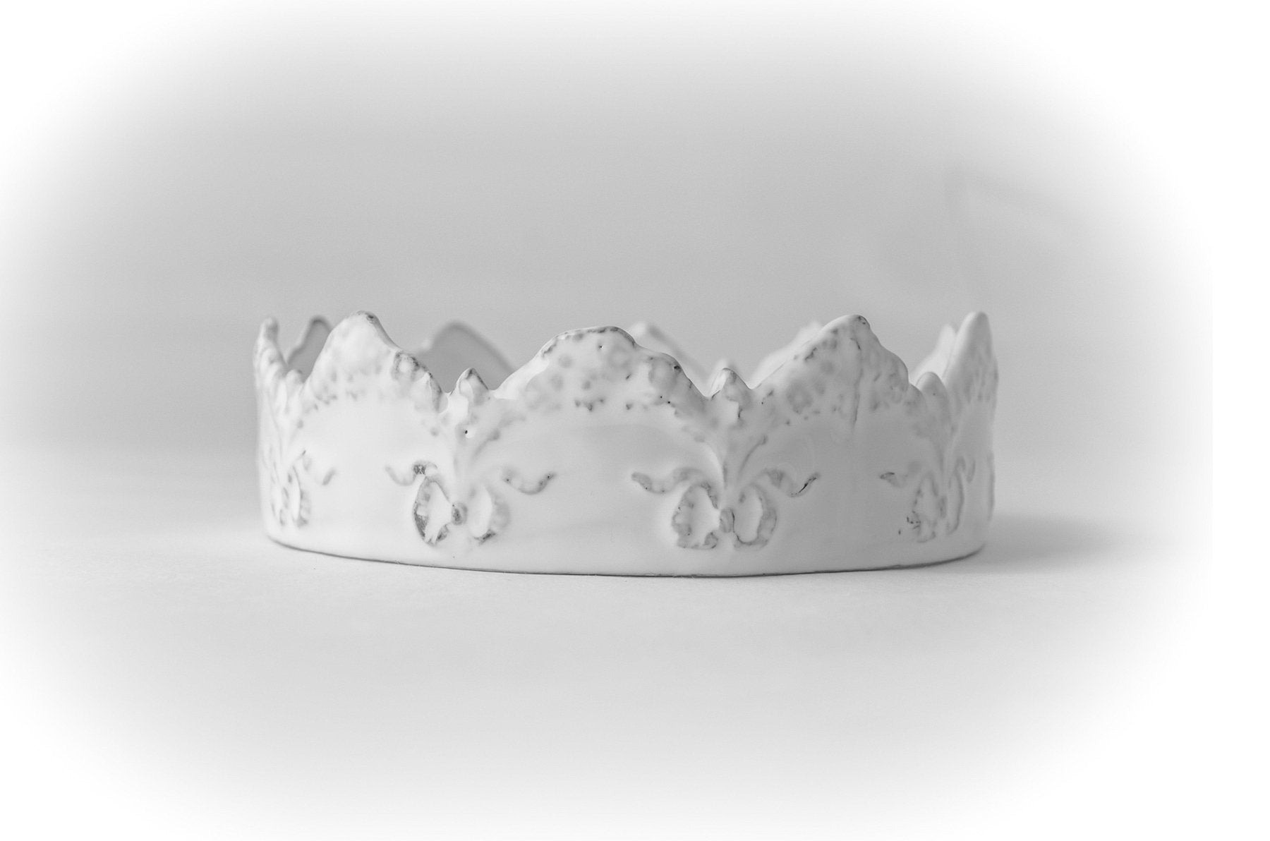 Couronne chiseled serving bowl-14x14x4cm-Handmade in France by CARRON