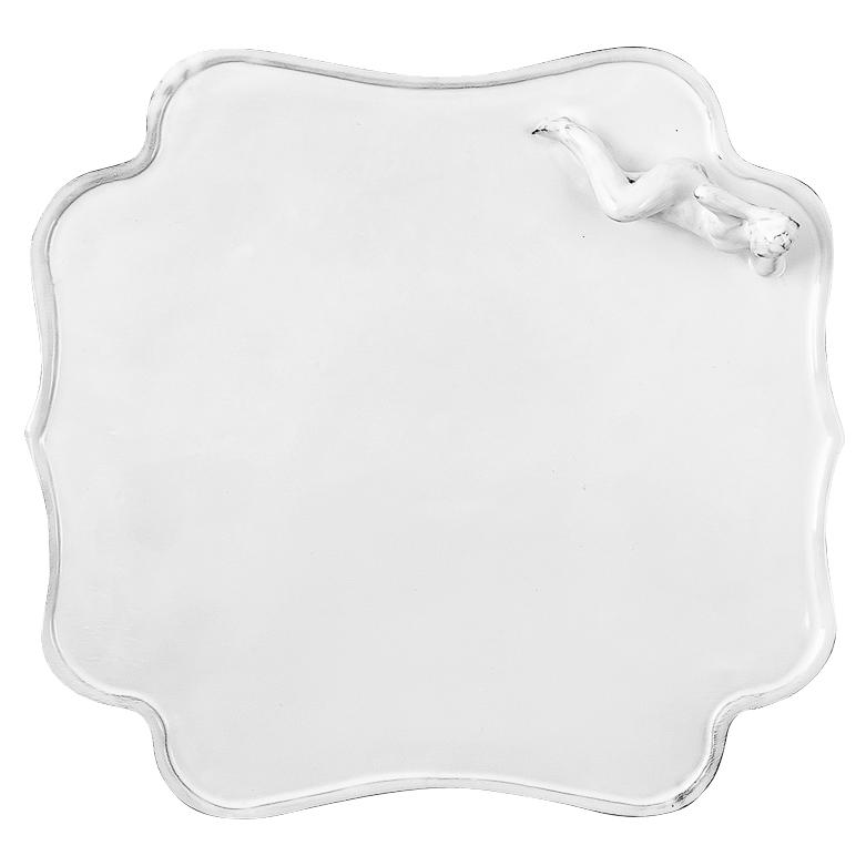 Mademoiselle square swimmer platter-38x29,5x4,5cm-Handmade in France by CARRON