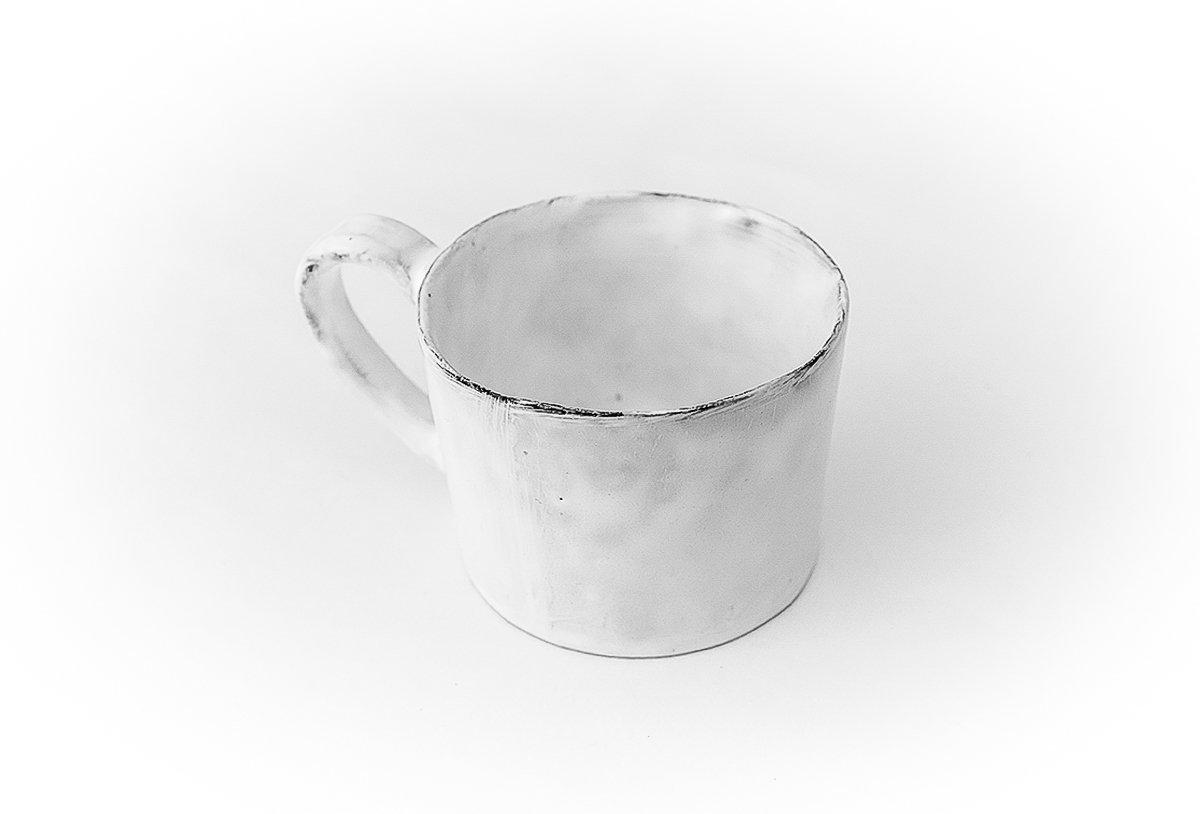 Marie-Antoinette knot cup with handle-11x11x9,5cm-Handmade in France by CARRON