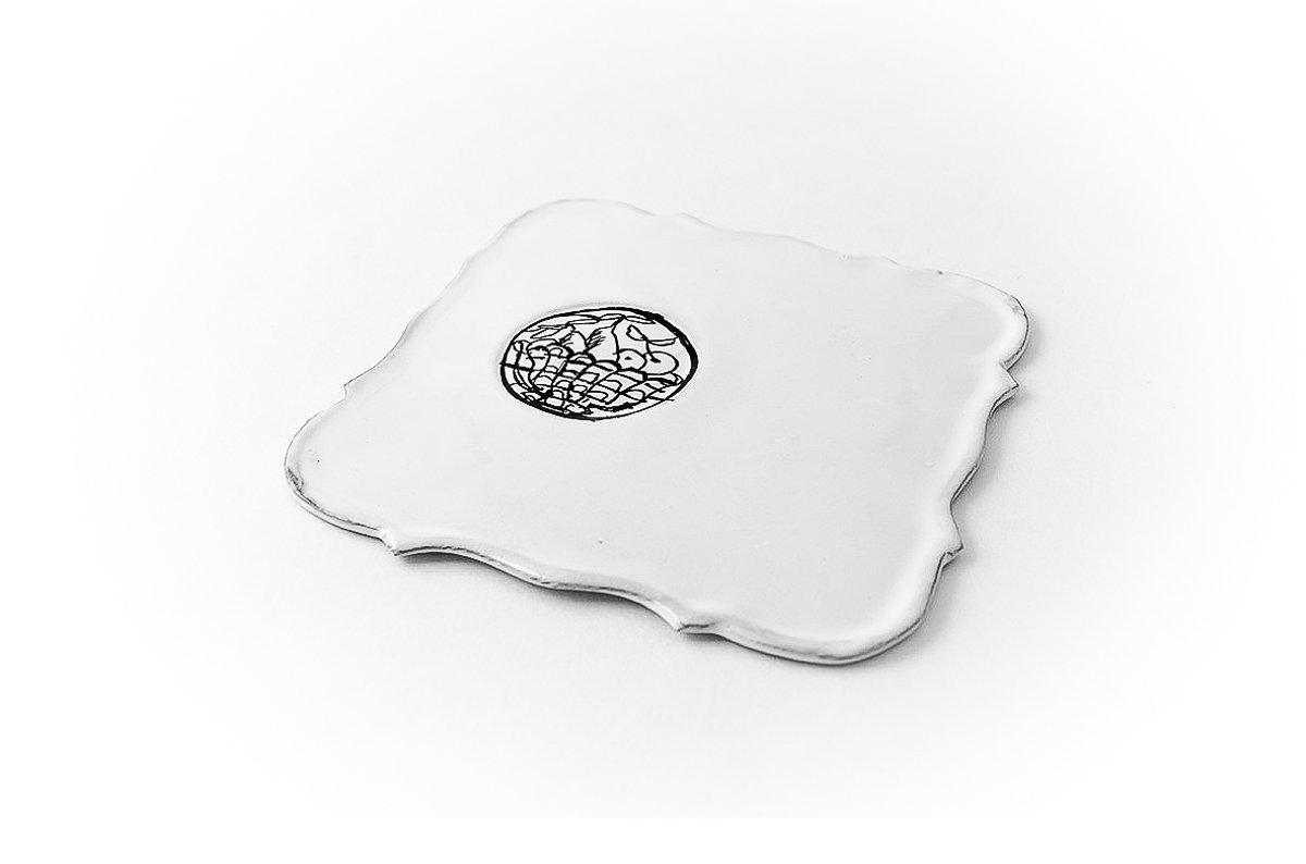 Pierre Carron square saucer-Handmade in France by CARRON